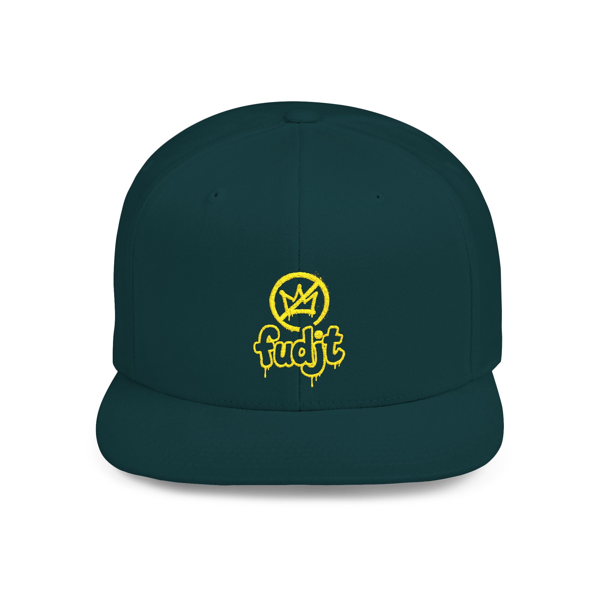Golden fudjt No Kings Flat Bill Snapback Hat | Embroidered |  14 Colors