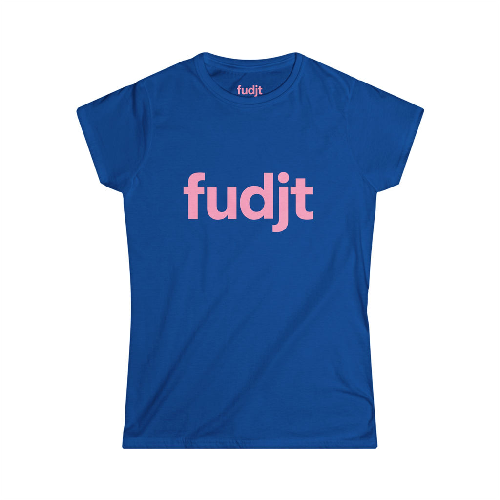 Women's Pink fudjt logo Comfy Stylie Tee | 12 Colors