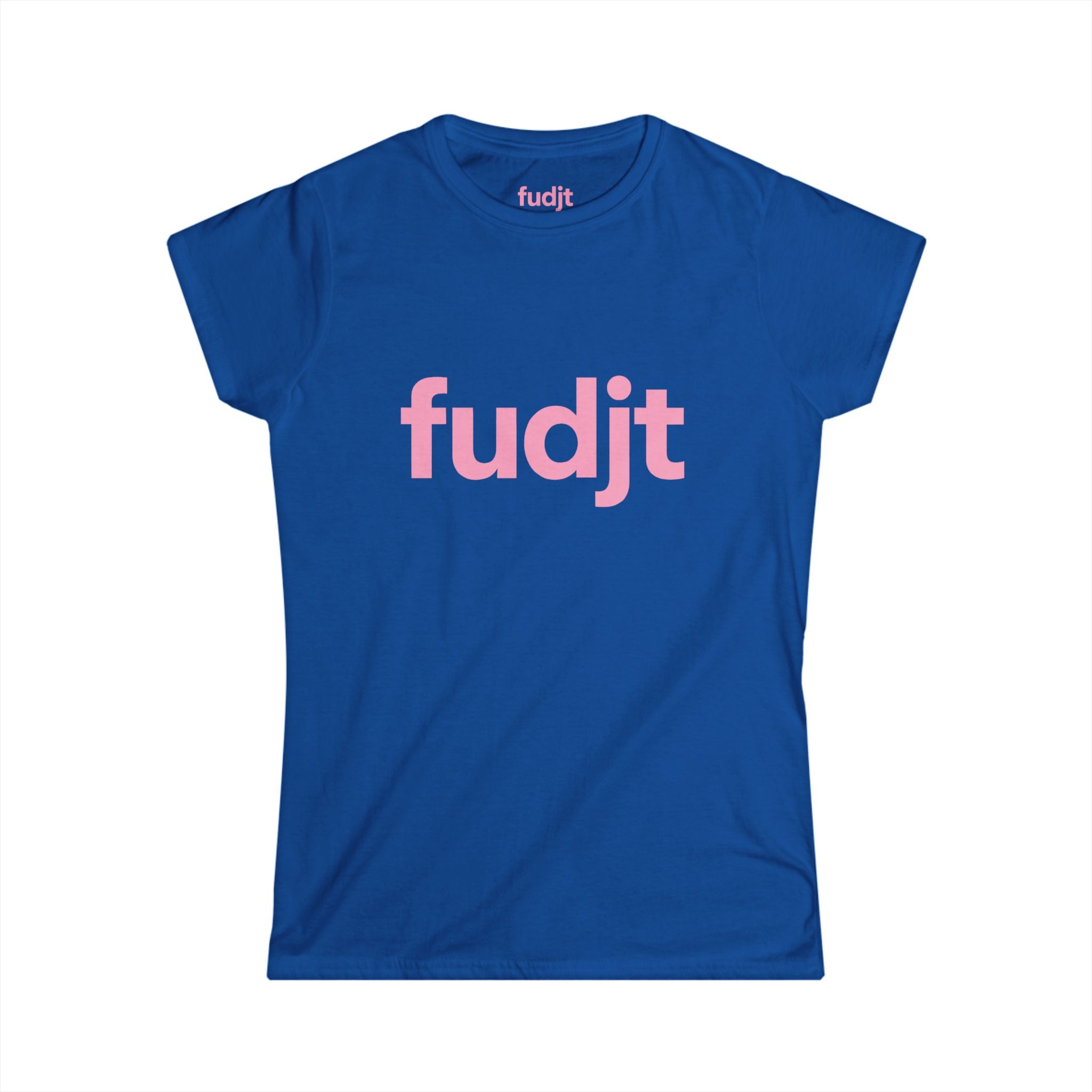 Women's Pink fudjt logo Comfy Stylie Tee | 12 Colors