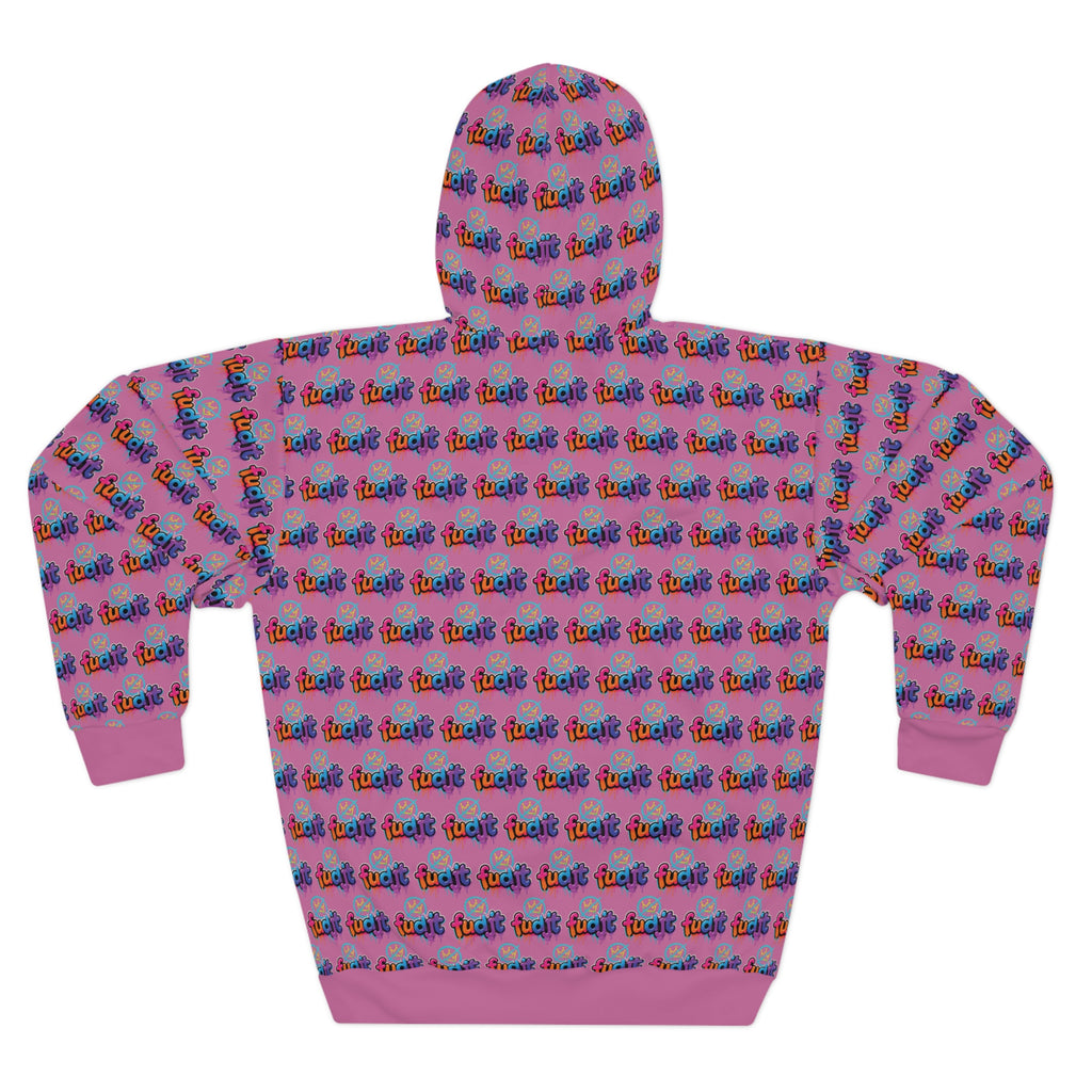 fudjt No Kings Clown Town Hoodie | All Over Light Pink 2.5