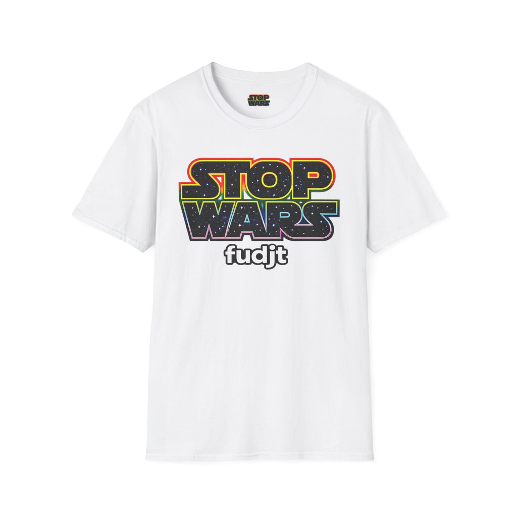 fudjt STOP WARS Everyday Tee - Retro Protest Graphic, White fudjt | 12 Colors