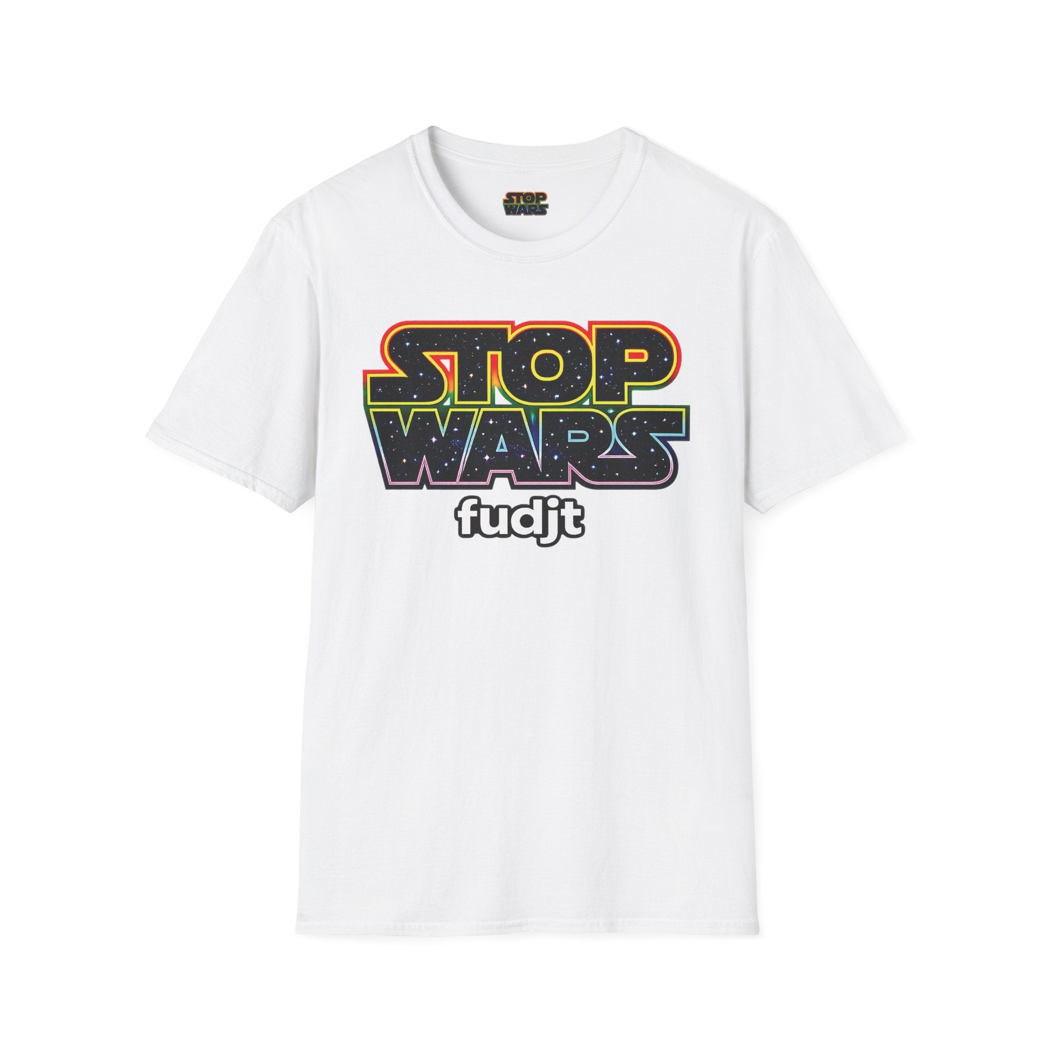 fudjt STOP WARS Everyday Tee - Retro Protest Graphic, White fudjt | 12 Colors