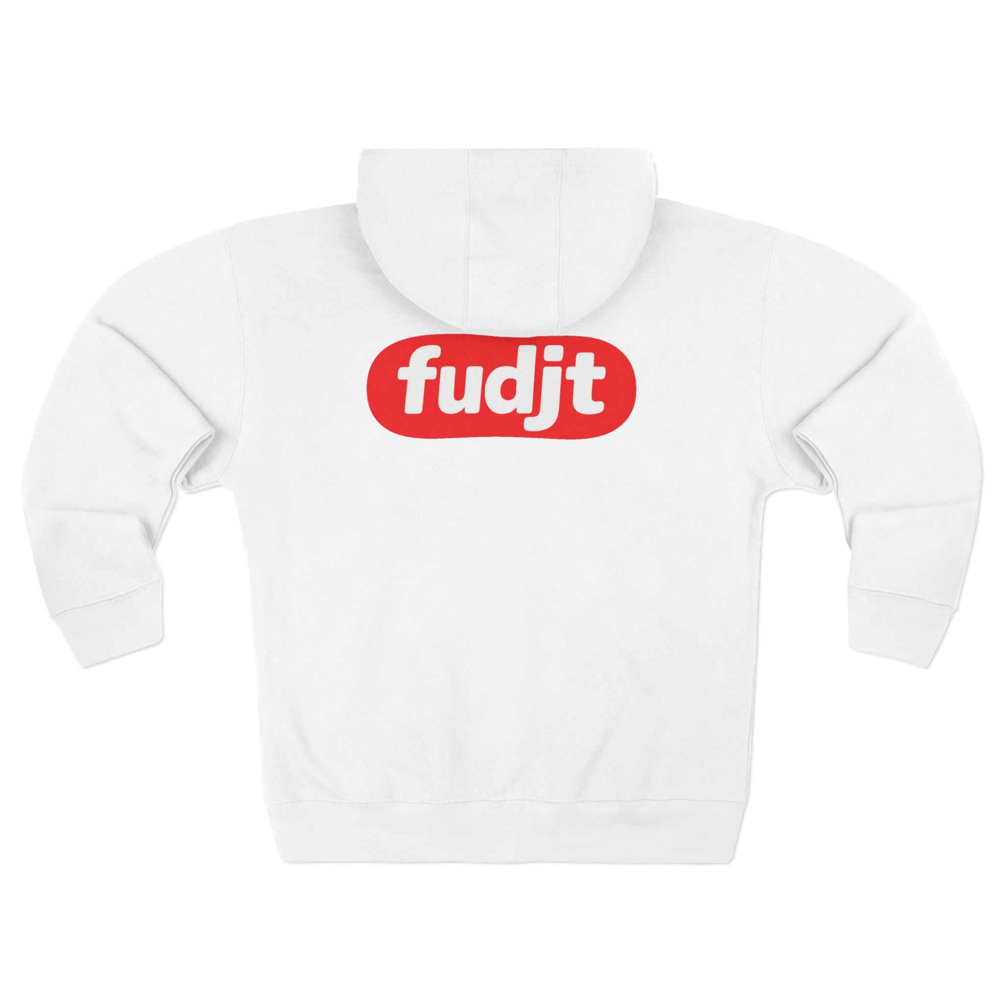 fudjt Anti-Supremacy Red Badge Zip Hoodie | Front & Back Graphic | 8 Colors
