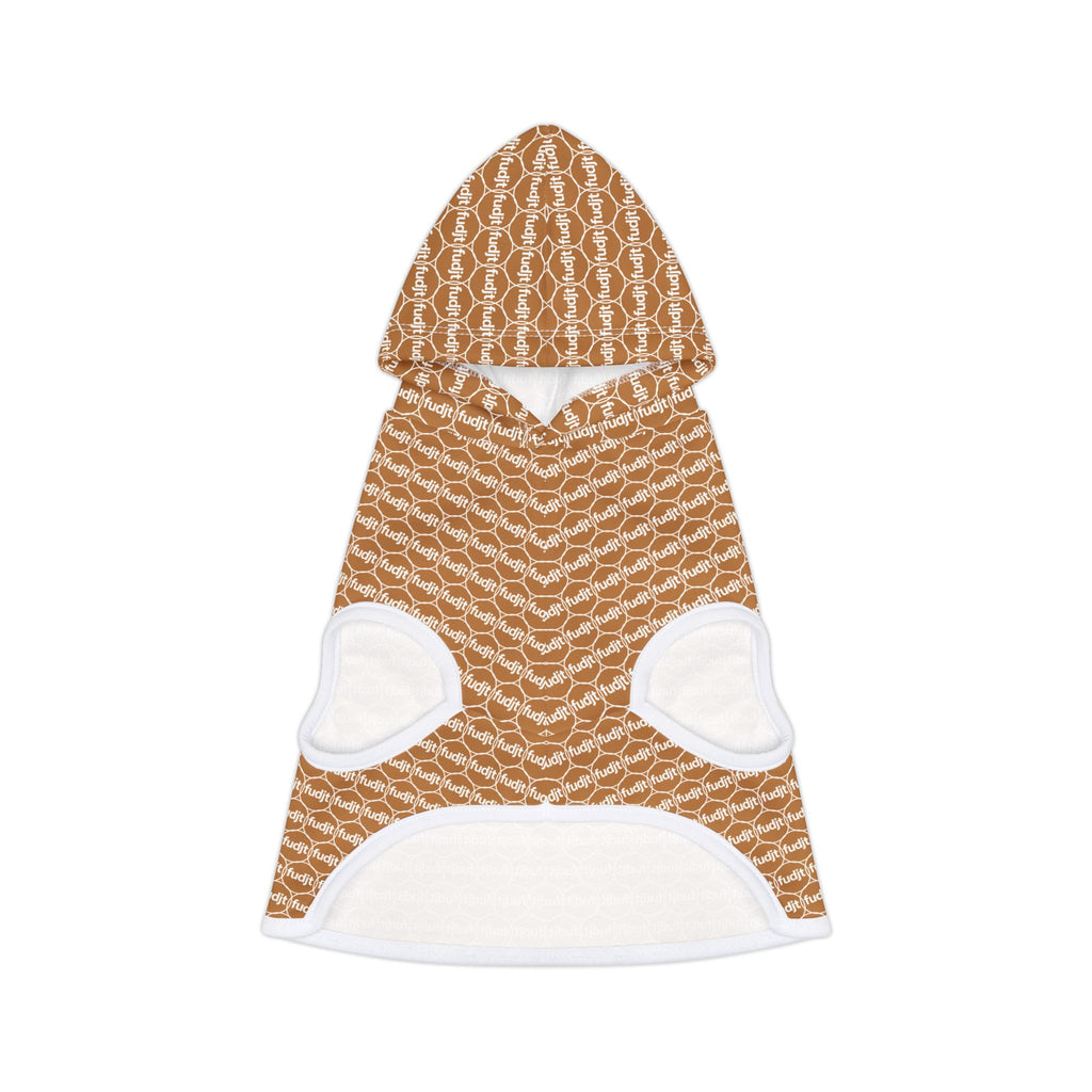 Light Brown fudjt Pet Hoodie | Unbroken Chain 1.25 | 7 Sizes
