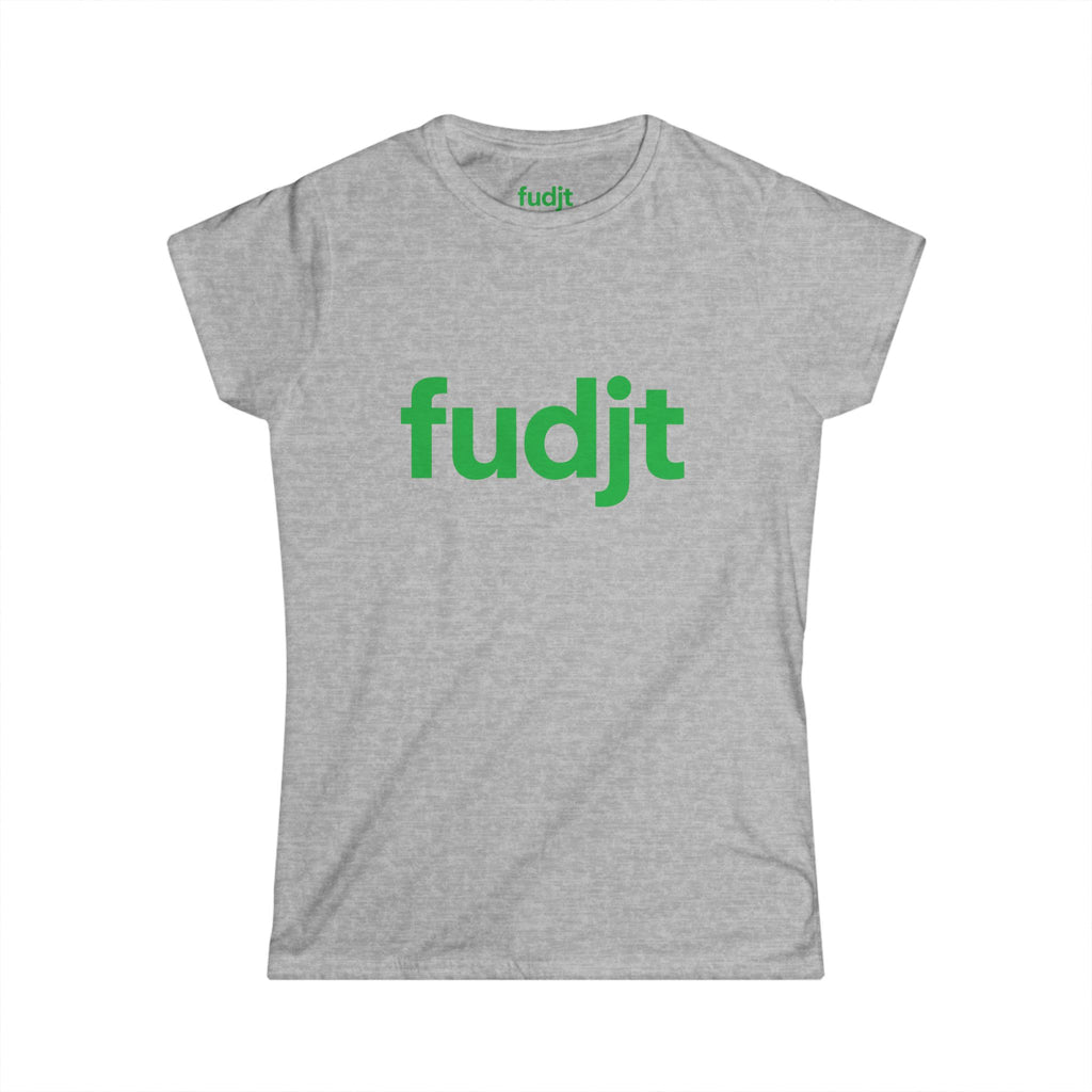 Women's Green fudjt logo Comfy Stylie Tee | 12 Colors