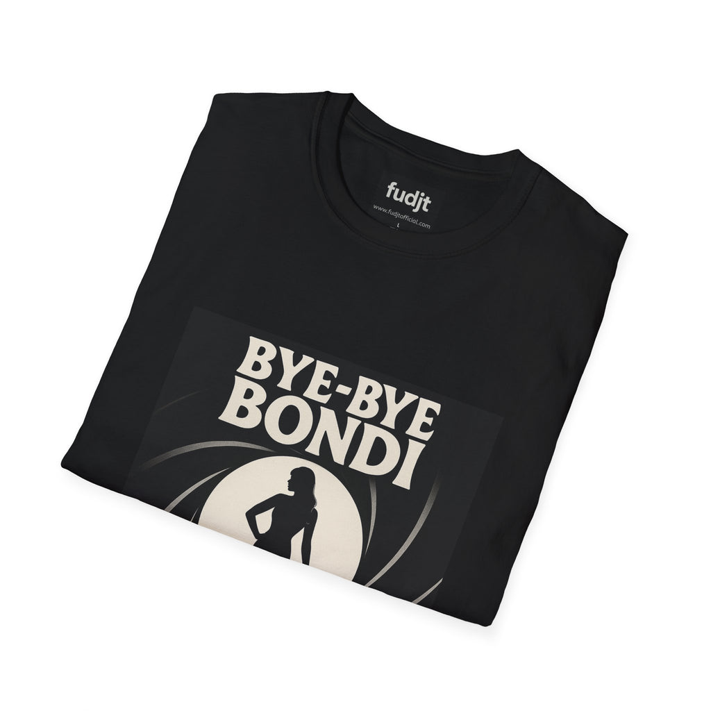 Bye-Bye Bondi | Black Smoke Screen Retro fudjt Tee | 15 Colors