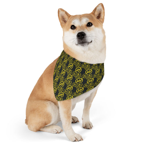 Black Golden fudjt No Kings 1.25 Bandana Collar for Dogs, Cats & More | 4 Sizes - view 2 - L