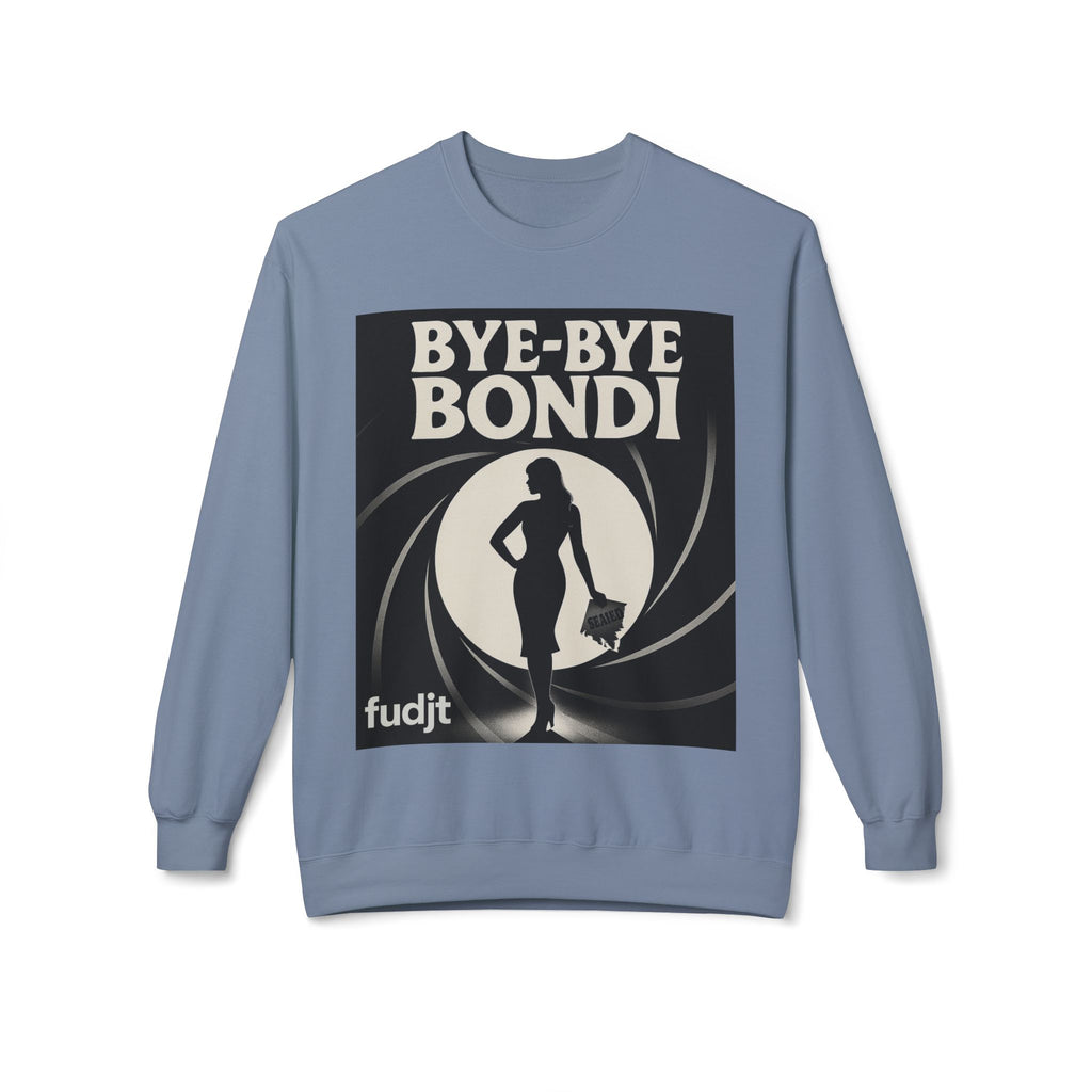 BYE-BYE BONDI | Black Smoke Screen Retro Fudjt Crewneck Sweatshirt | 14 Colors