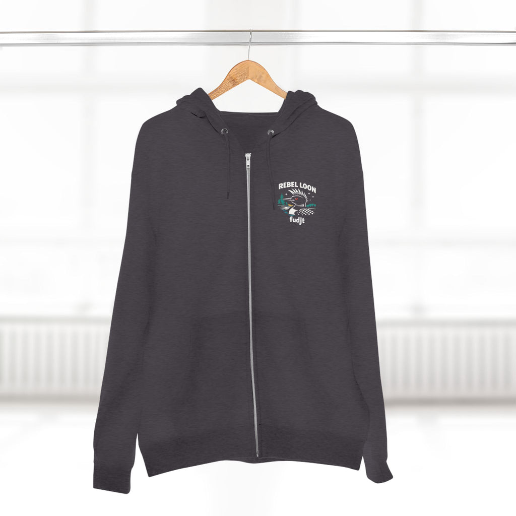 fudjt Rebel Loon Naturescape Zip Hoodie | Front & Back Graphic | 5 Colors