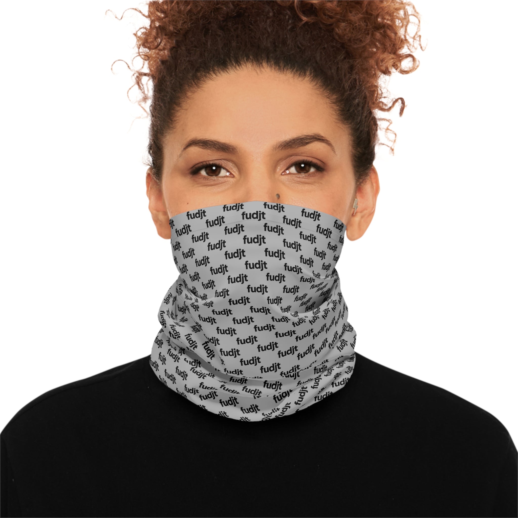 Gray & Black fudjt Lightweight Neck Gaiter