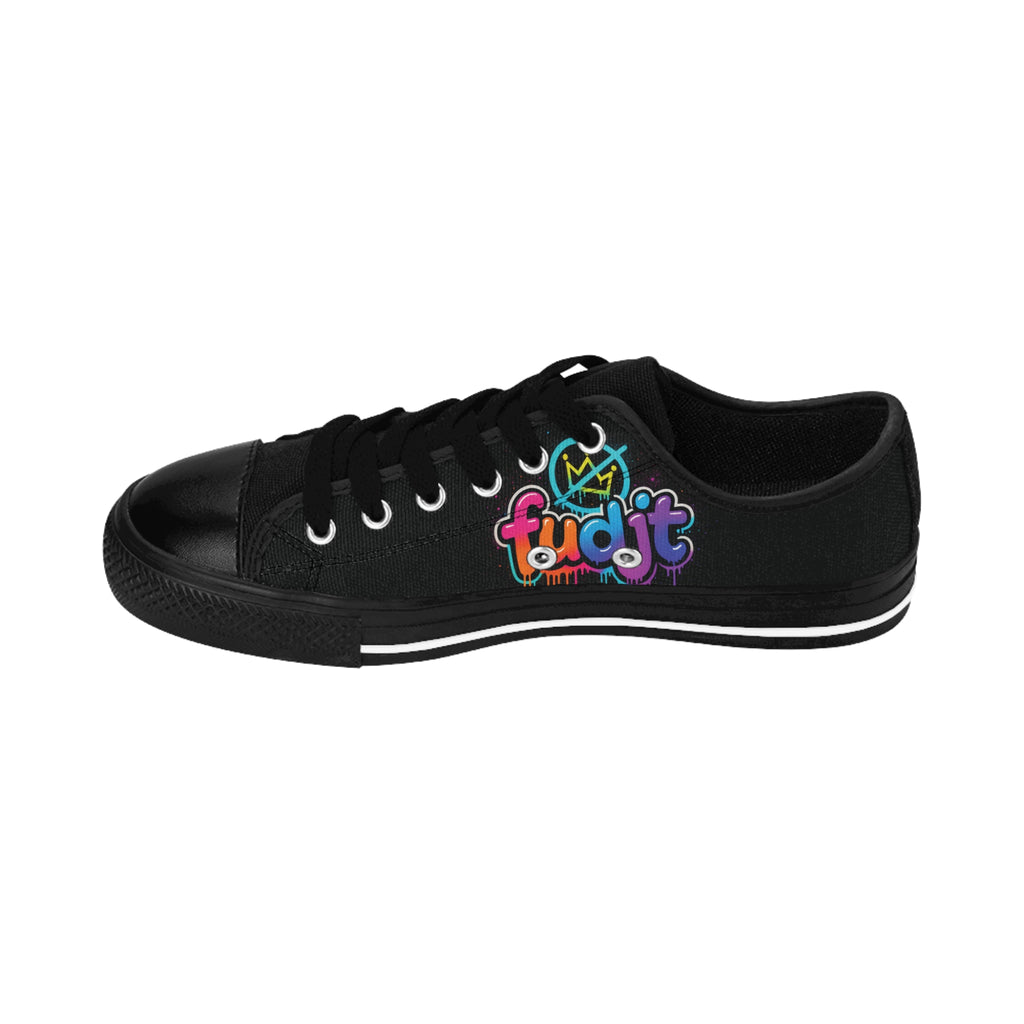 fudjt No Kings Clown Town Street Style Sneakers | Women & Girls Black Low Top