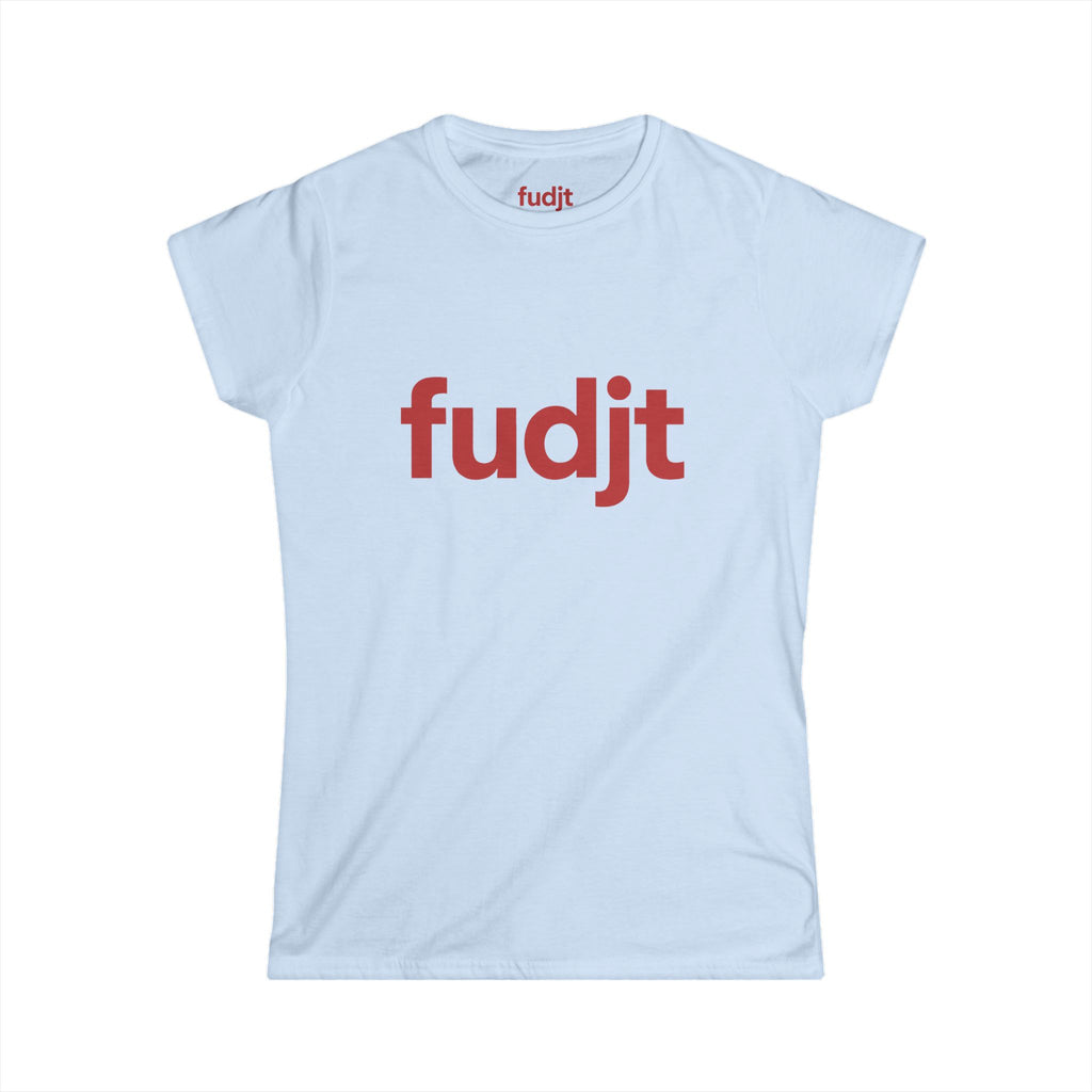 Women's Red fudjt logo Comfy Stylie Tee | 11 Colors