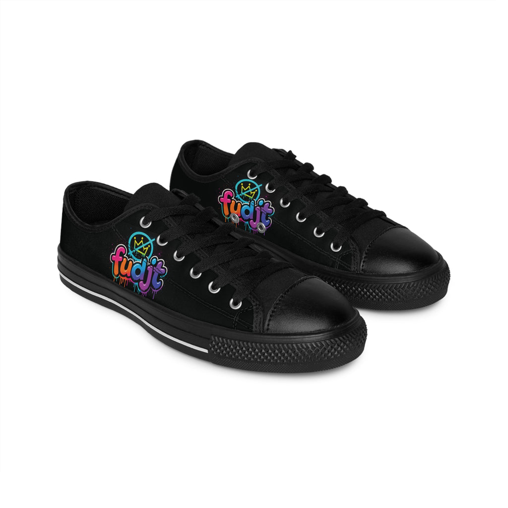 fudjt No Kings Clown Town Street Style Sneakers | Men & Boys Black Low Top