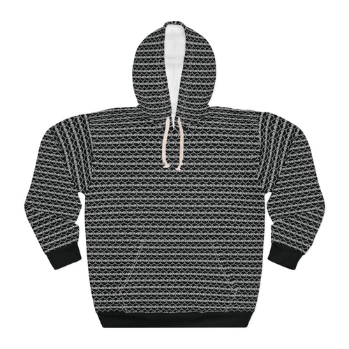 Black fudjt Unbroken Chain Hoodie | All Over 1.25 - FUDJT design - XS
