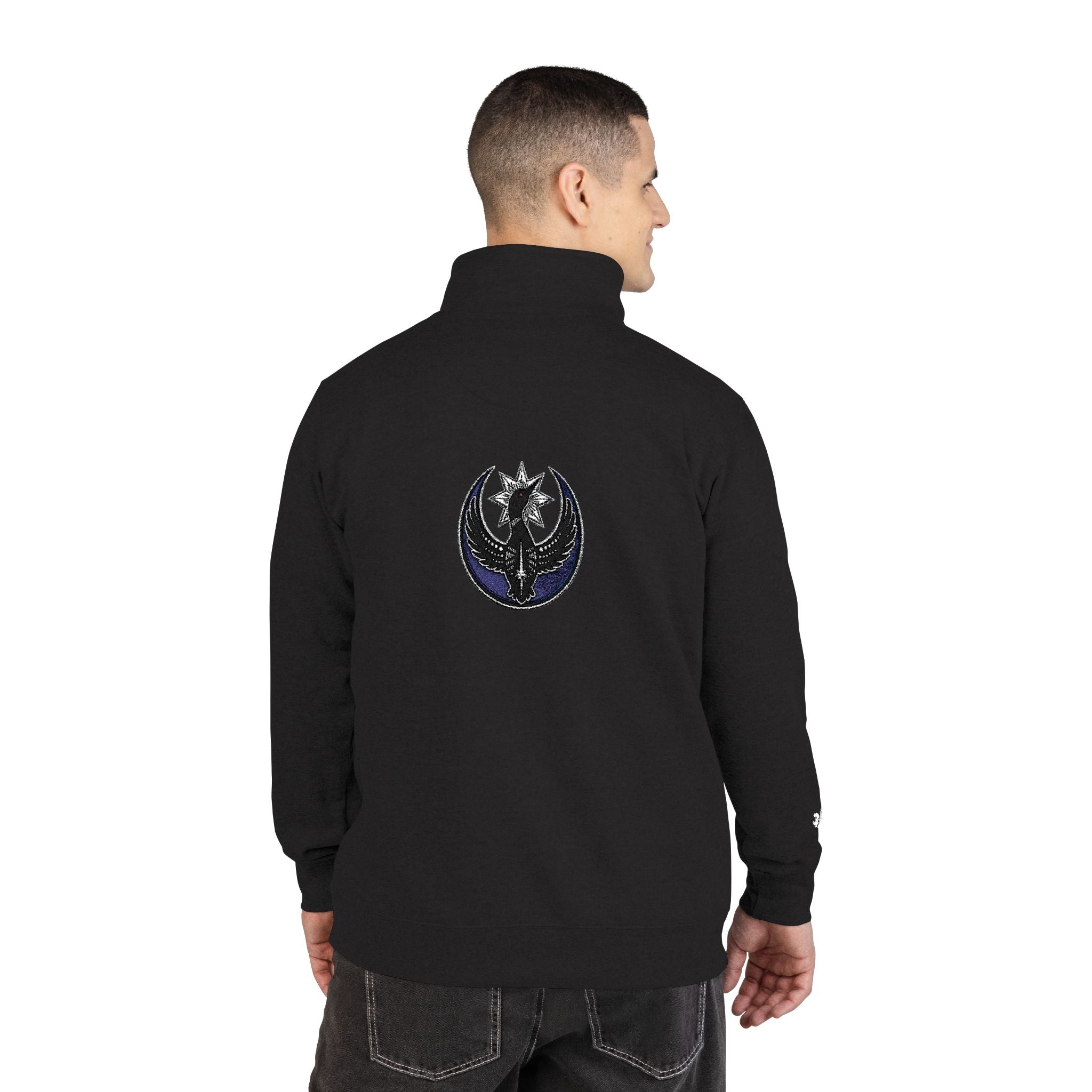 MN Rebel Loon Especial Embroidered Quarter-Zip Fleece Pullover | Black fudjt
