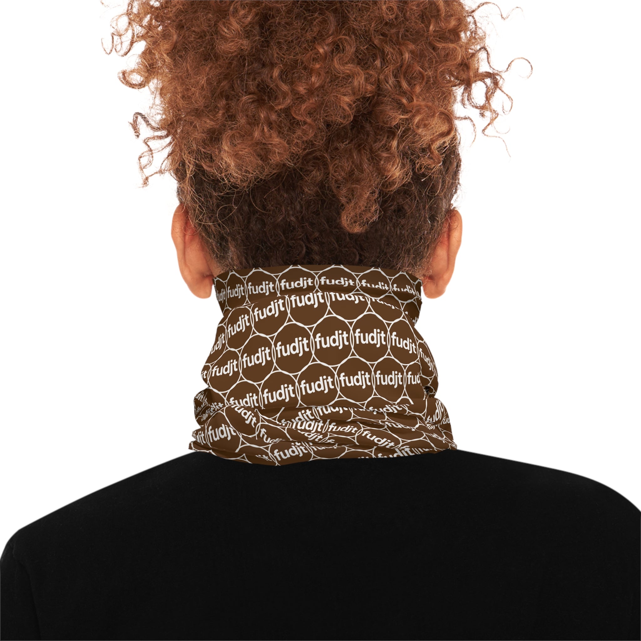 Brown & White fudjt Unbroken Chain 1.25 Neck Gaiter