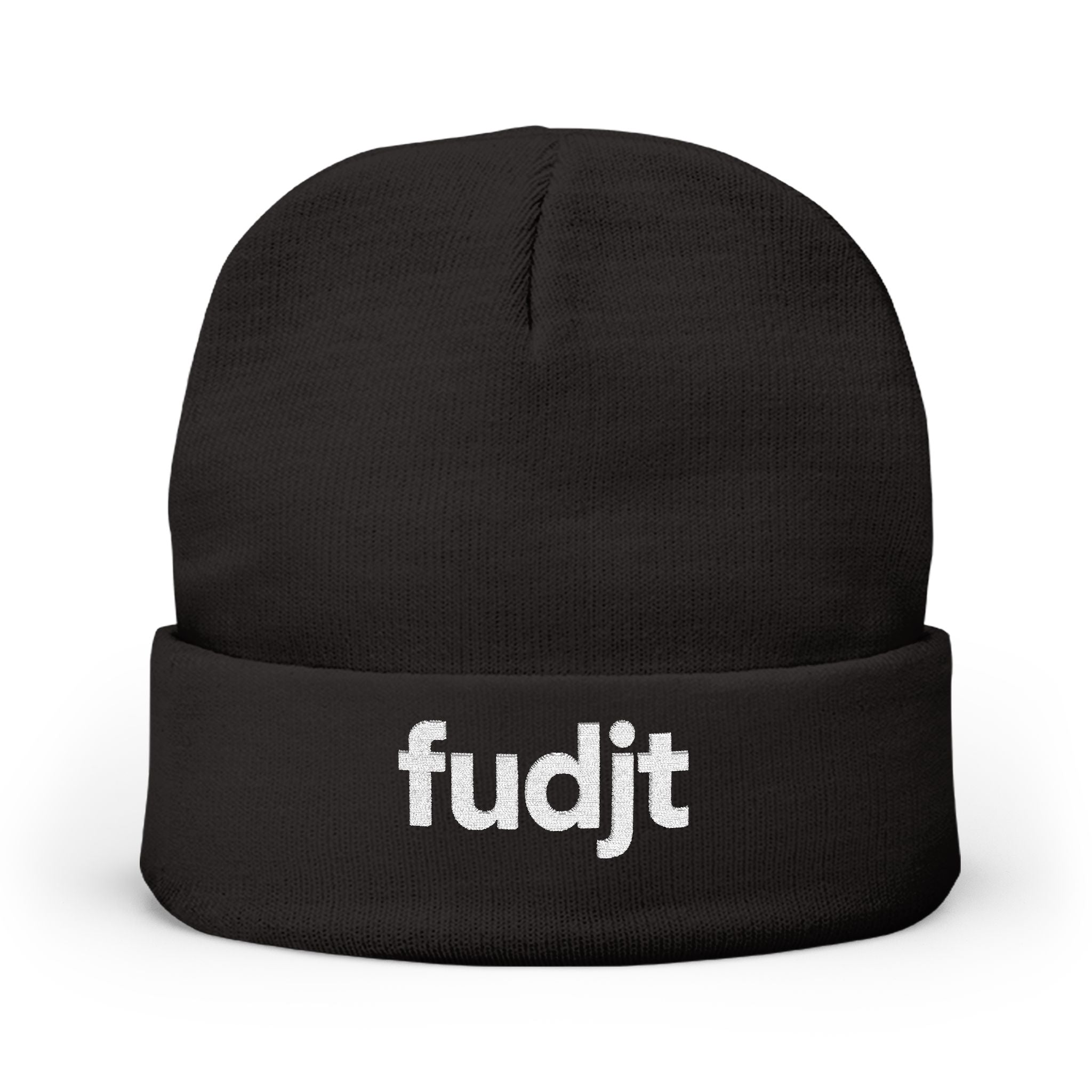 Stylish & Cozy fudjt Knit Beanie | White Embroidery | 5 Colors