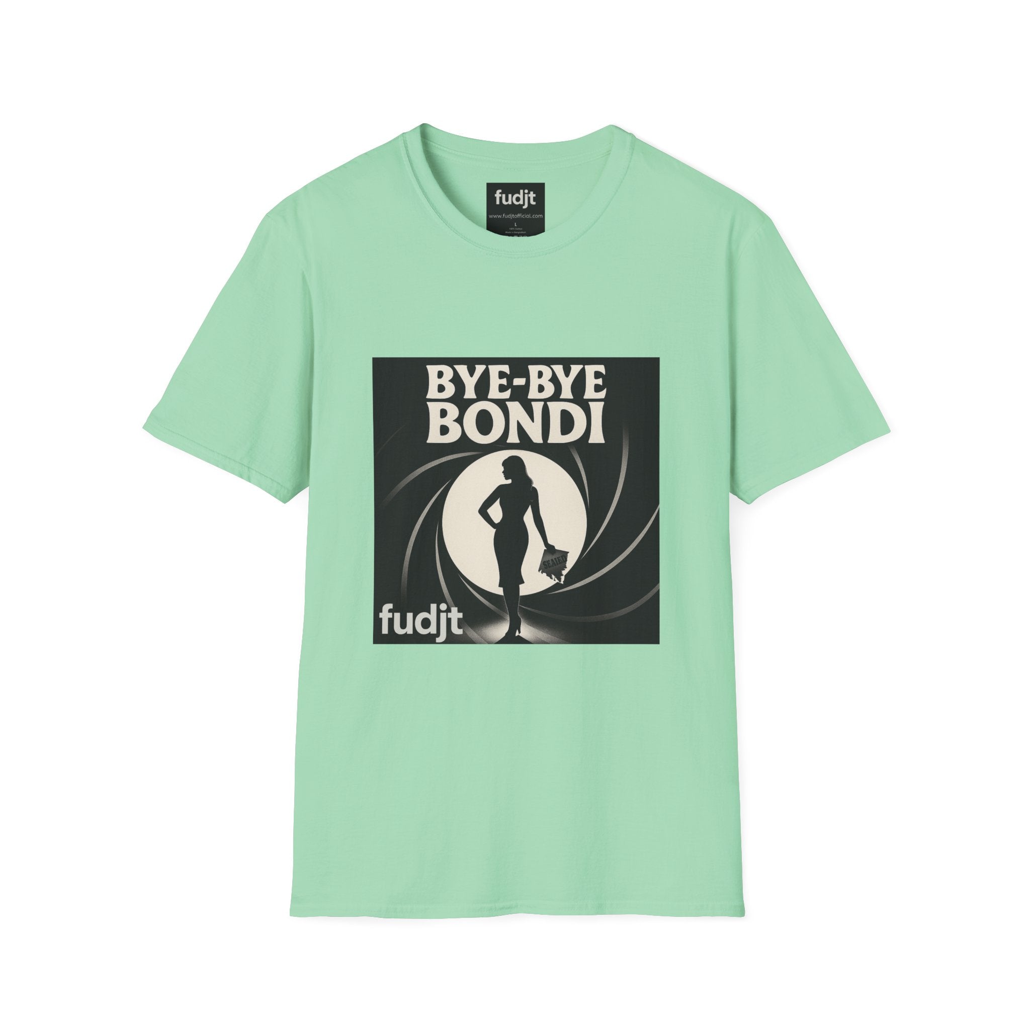 Bye-Bye Bondi | Black Smoke Screen Retro fudjt Tee | 15 Colors