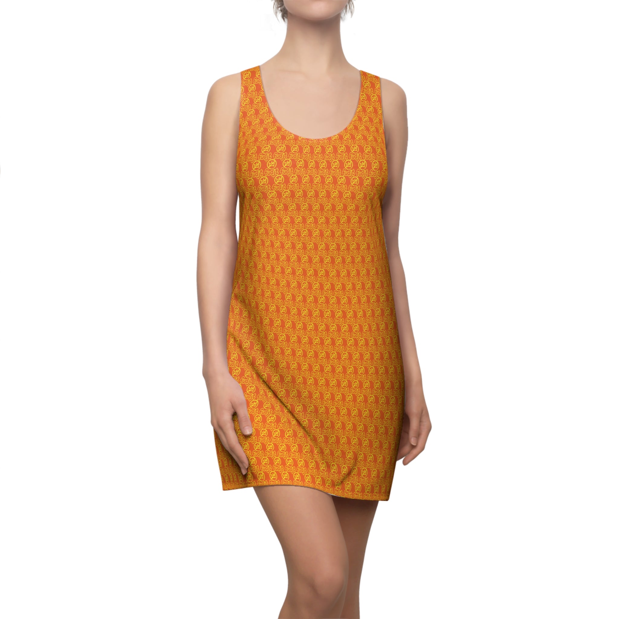 Orange Golden fudjt No Kings 1.25 Chic Racerback Dress