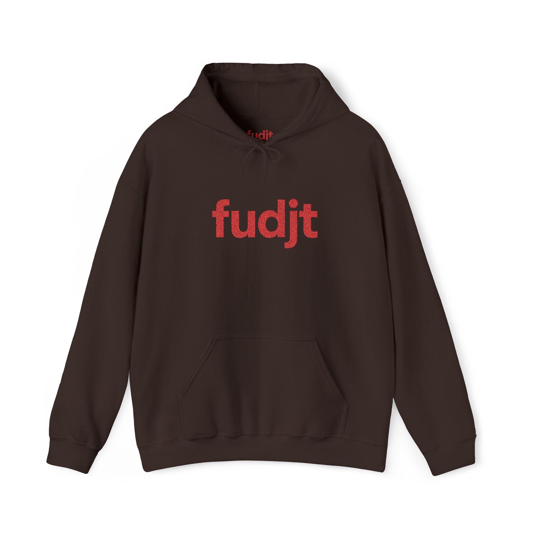 Red fudjt Embroidered Heavy Blend Hooded Sweatshirt | 15 Colors | Stand For Something.