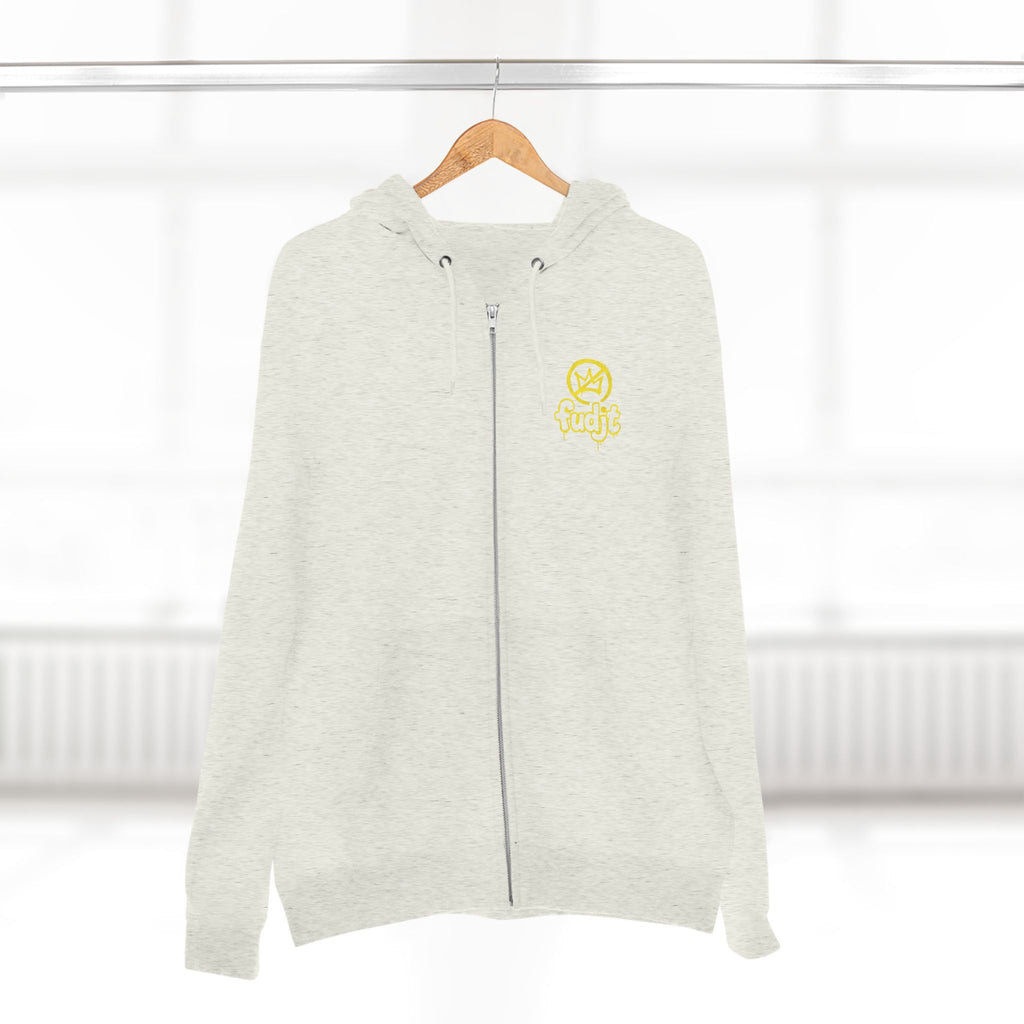 Zip Hoodie with Golden fudjt No Kings | Front & Back Graphic | 9 Colors