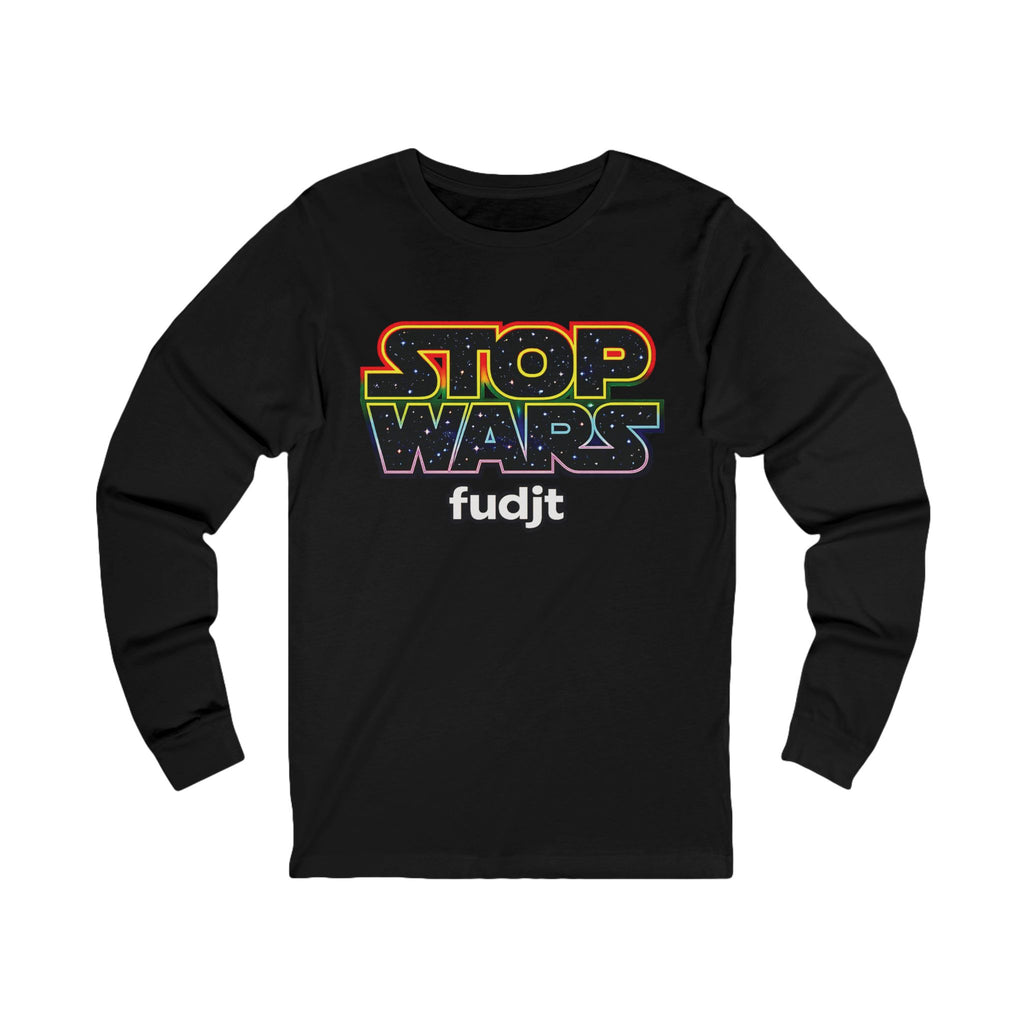 fudjt Stop Wars Long Sleeve Tee | White fudjt | 13 Colors