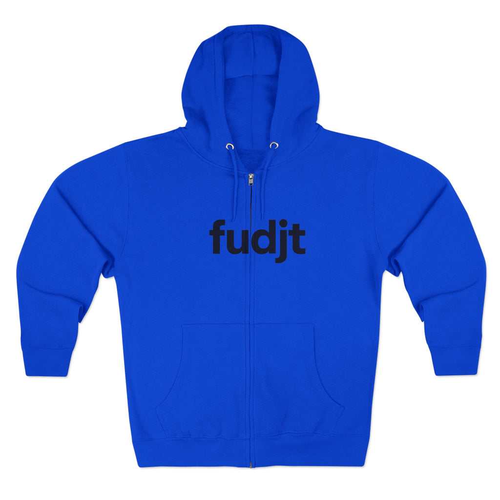 Zip Hoodie with Black fudjt Design | Cozy Everyday Comfort | 6 Colors