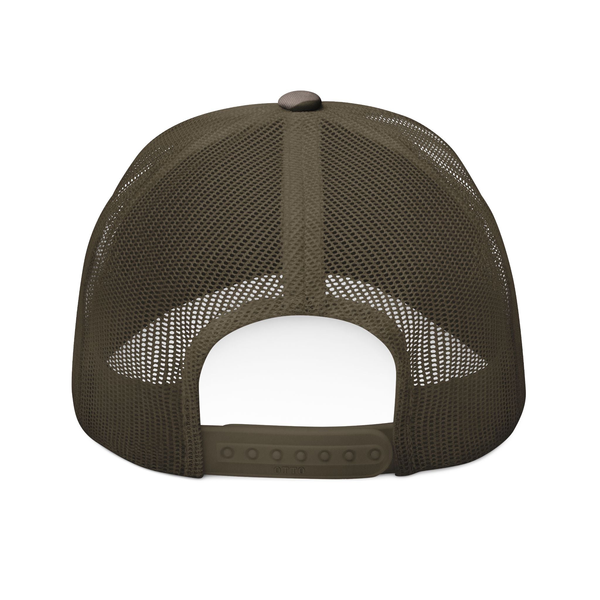 Camouflage Trucker Hat with Green fudjt Logo Embroidery | 3 Colors