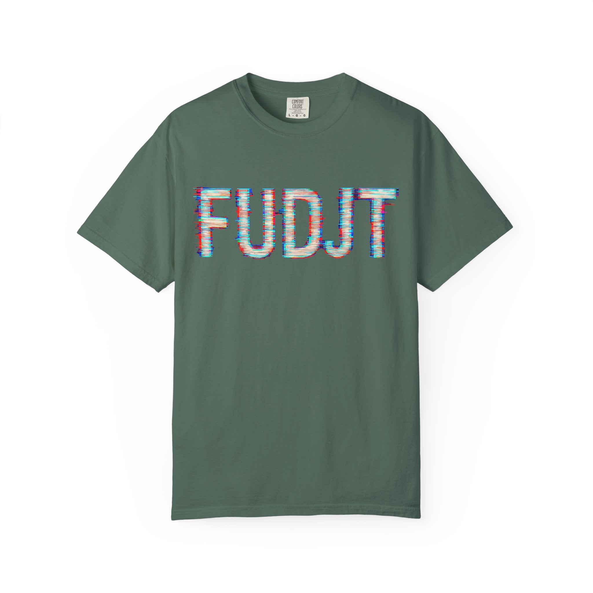 FUDJT Glitch Front & No Crown Back Premium Heavyweight Tee | 15 Colors