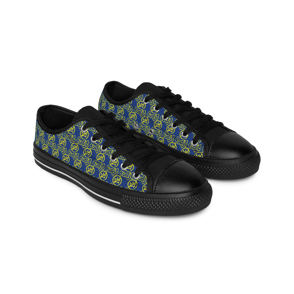 Dark Blue Golden fudjt No Kings Street Style Sneakers | Women & Girls All Over 1 Low Top