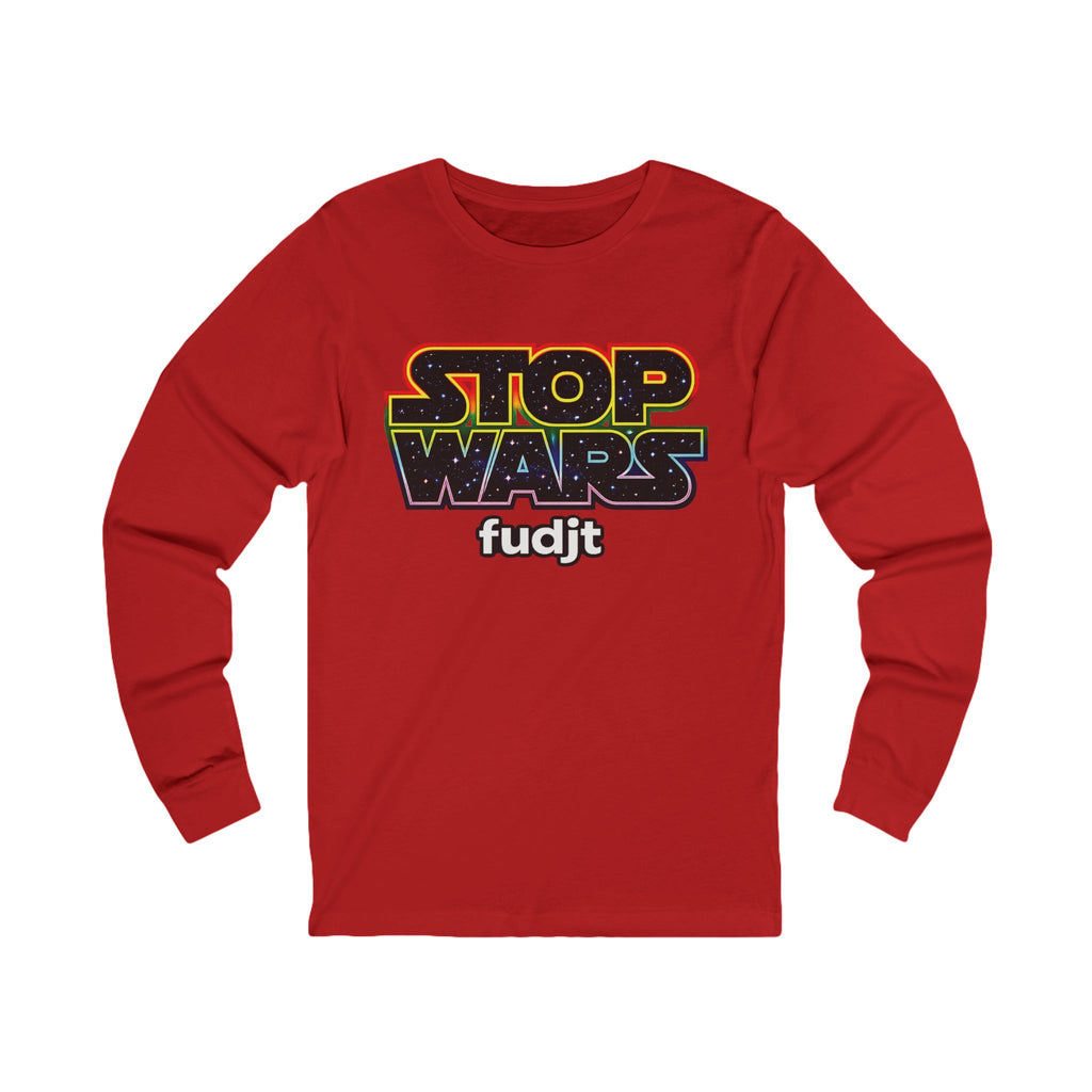 fudjt Stop Wars Long Sleeve Tee | White fudjt | 13 Colors
