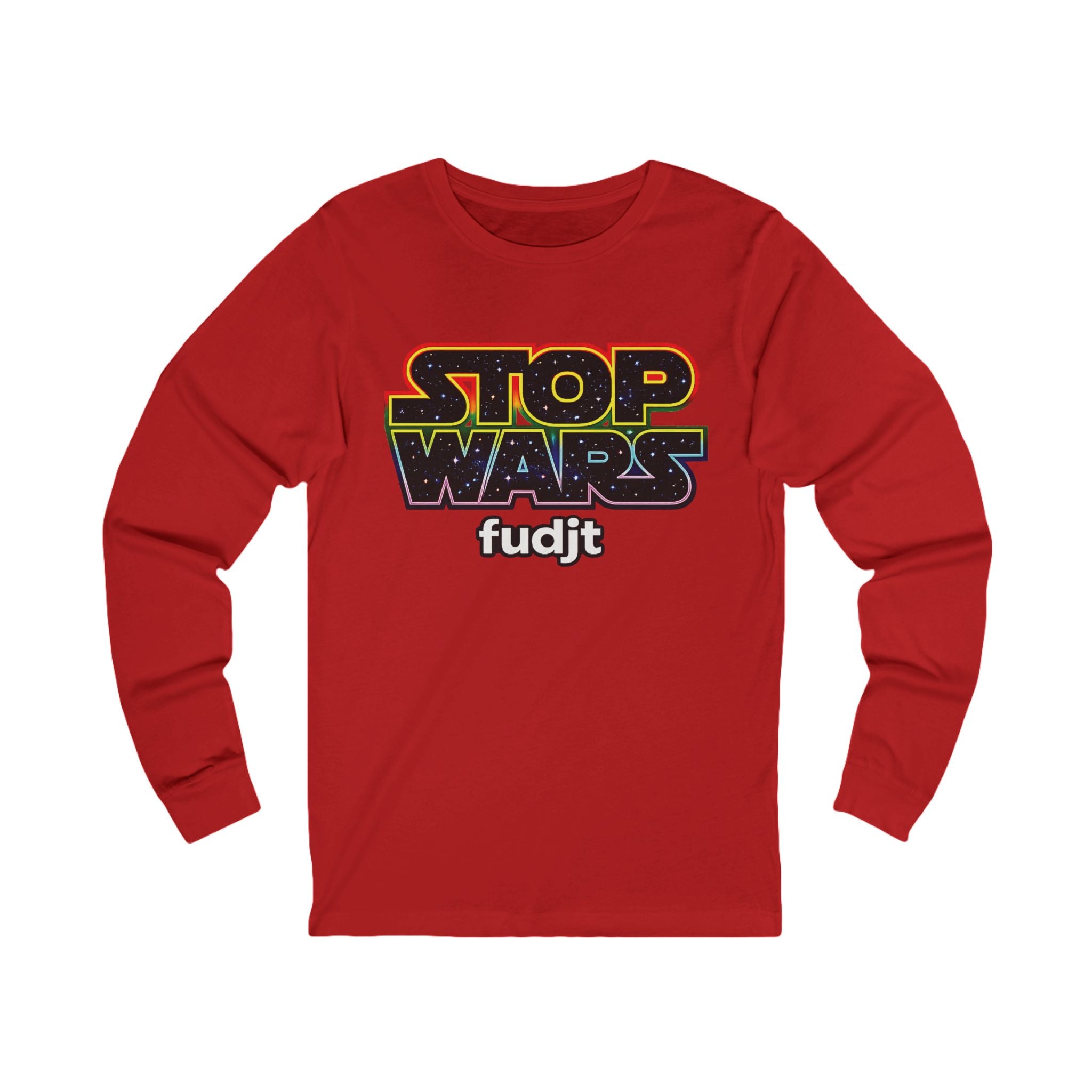 fudjt Stop Wars Long Sleeve Tee | White fudjt | 13 Colors