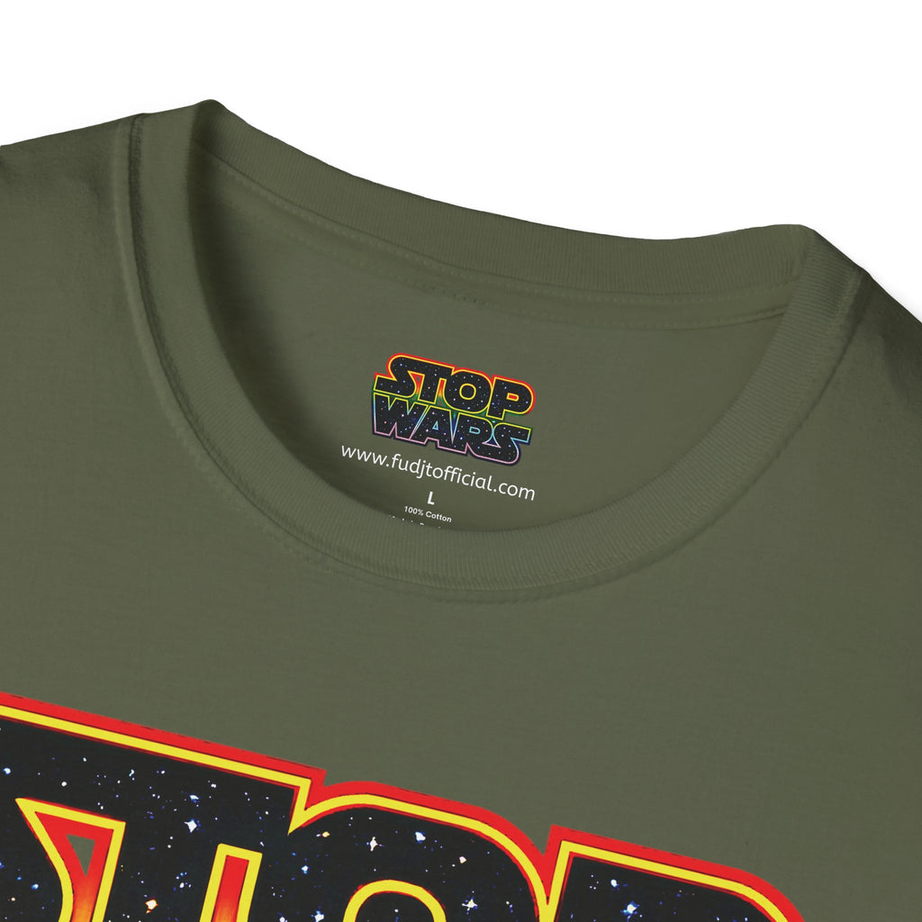 fudjt STOP WARS Everyday Tee - Retro Protest Graphic, White fudjt | 12 Colors