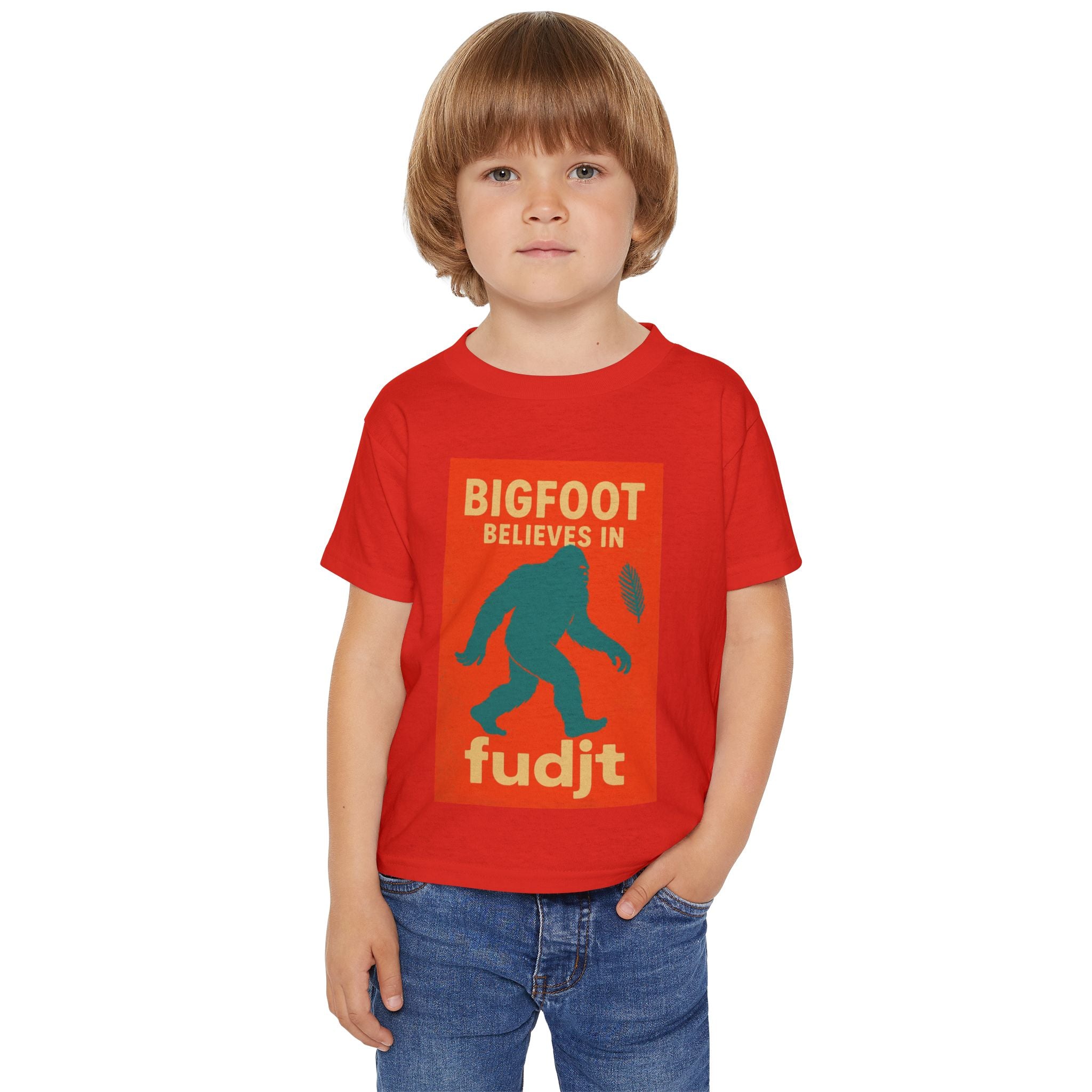 fudjt Toddler Tee with Bigfoot Believes Design | 6 Colors