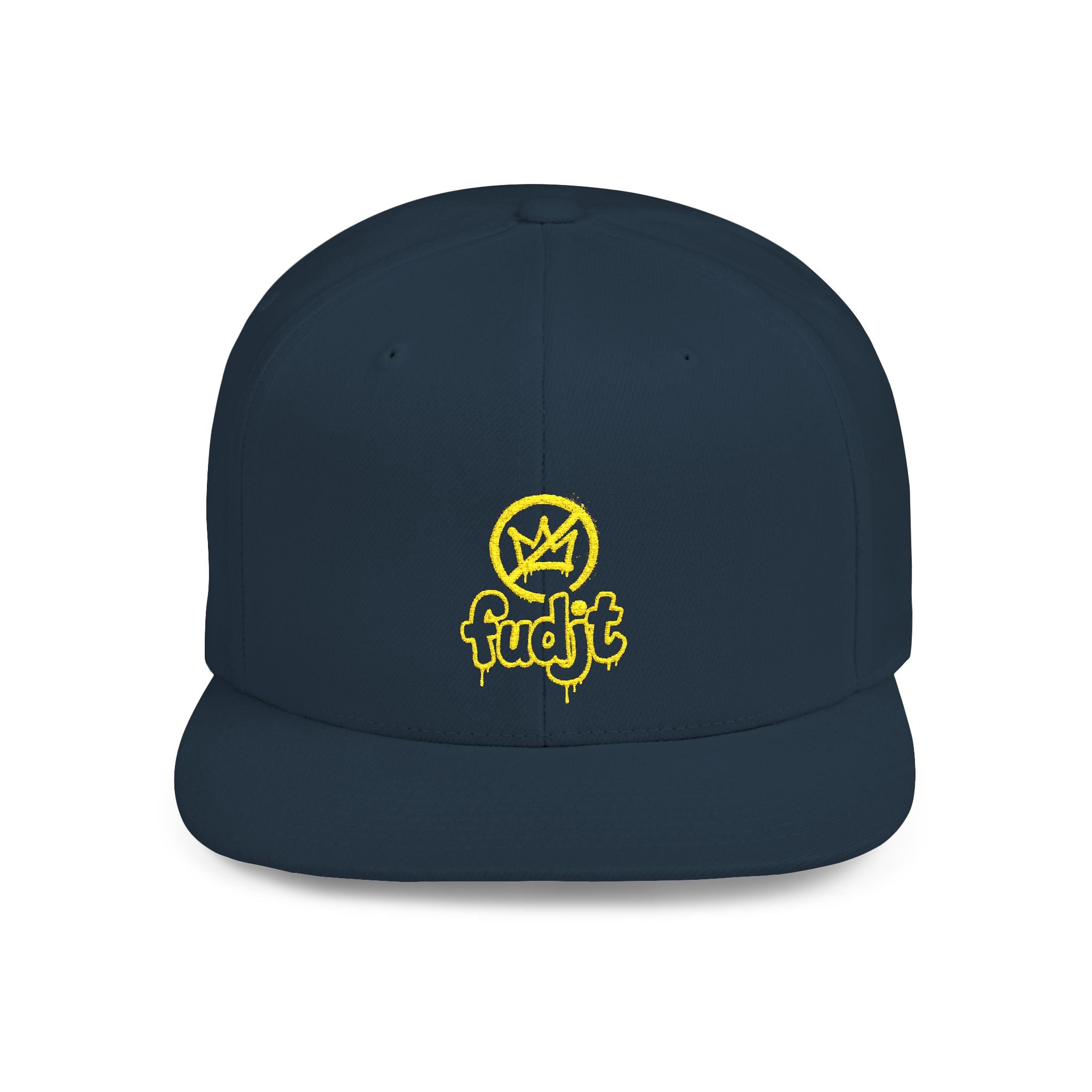 Golden fudjt No Kings Flat Bill Snapback Hat | Embroidered |  14 Colors