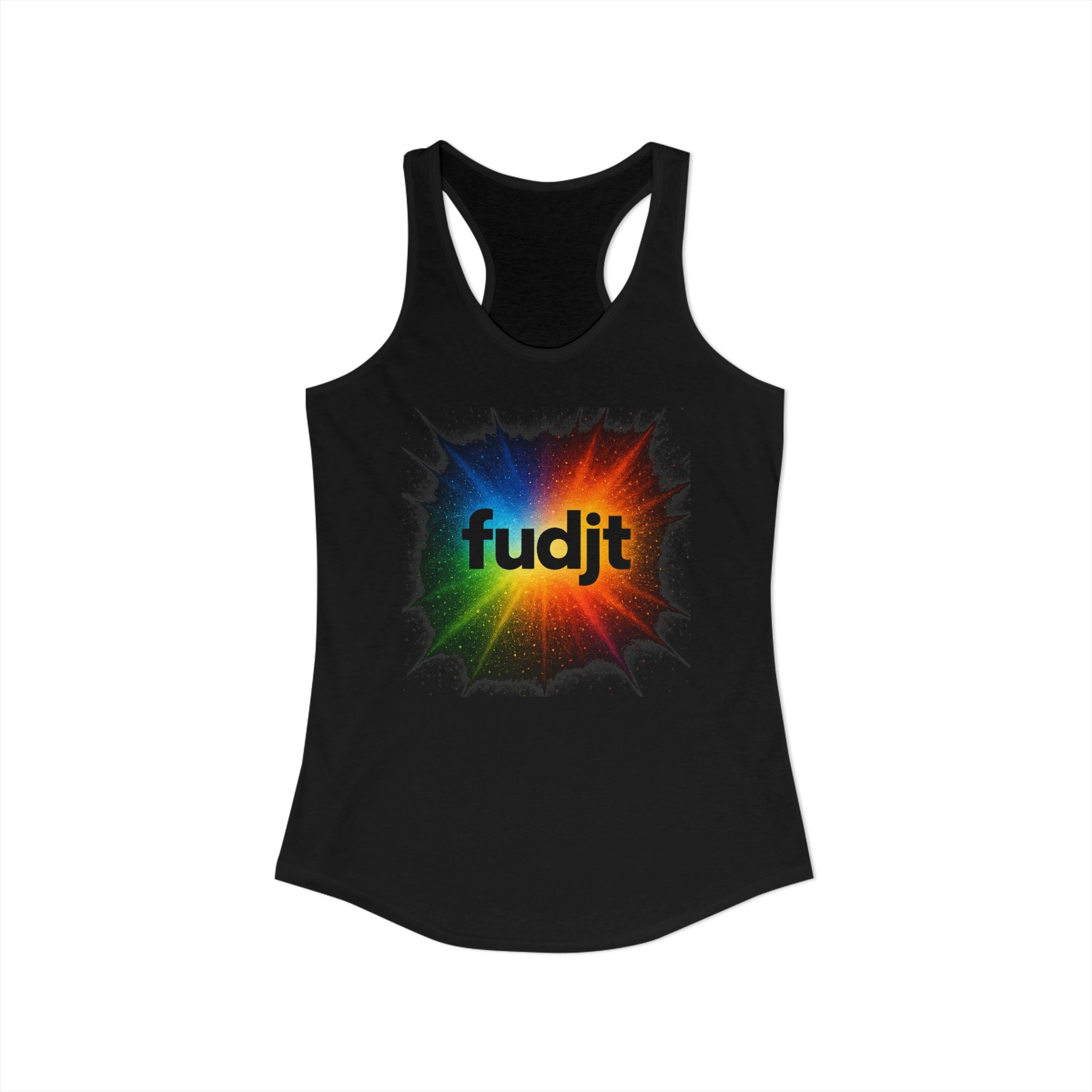 fudjt Burst Of Empowerment Women's Racerback Tank, Relaxed Fit | 5 Colors