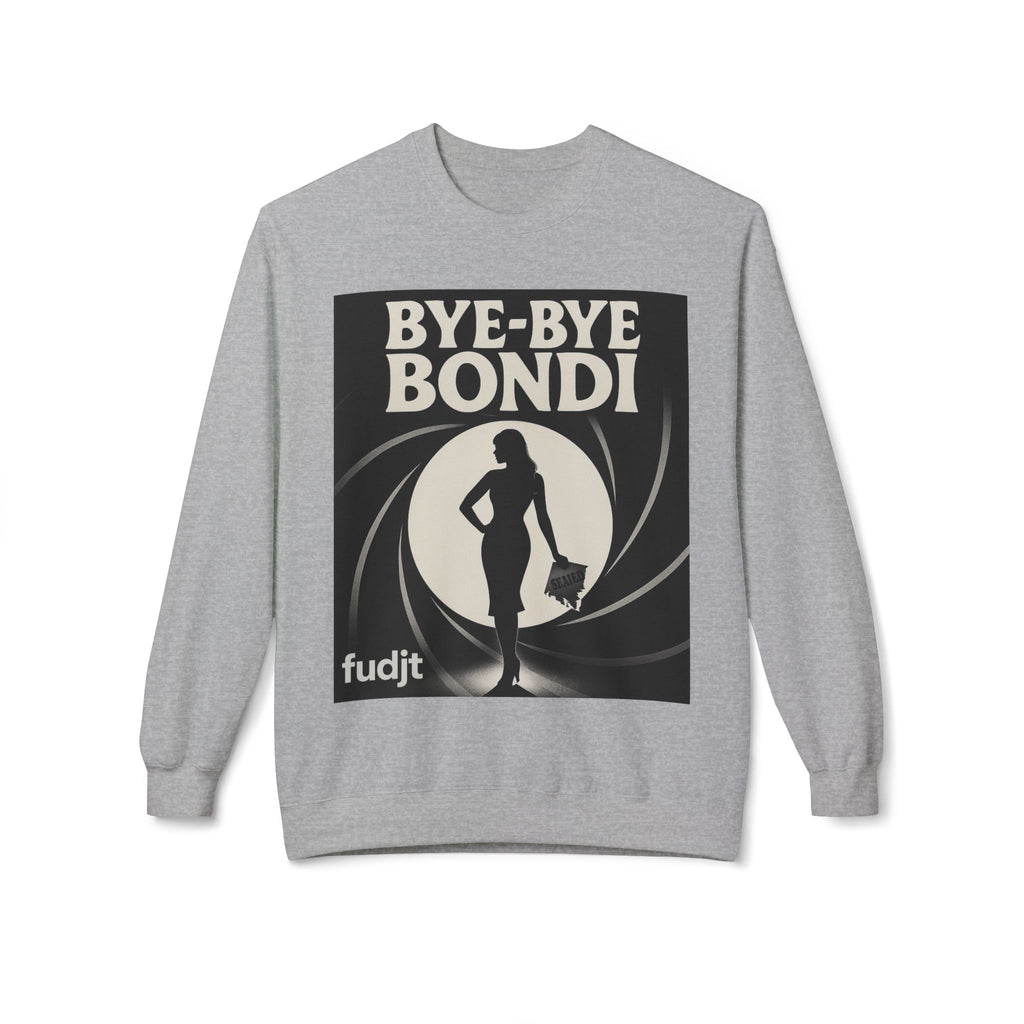 BYE-BYE BONDI | Black Smoke Screen Retro Fudjt Crewneck Sweatshirt | 14 Colors