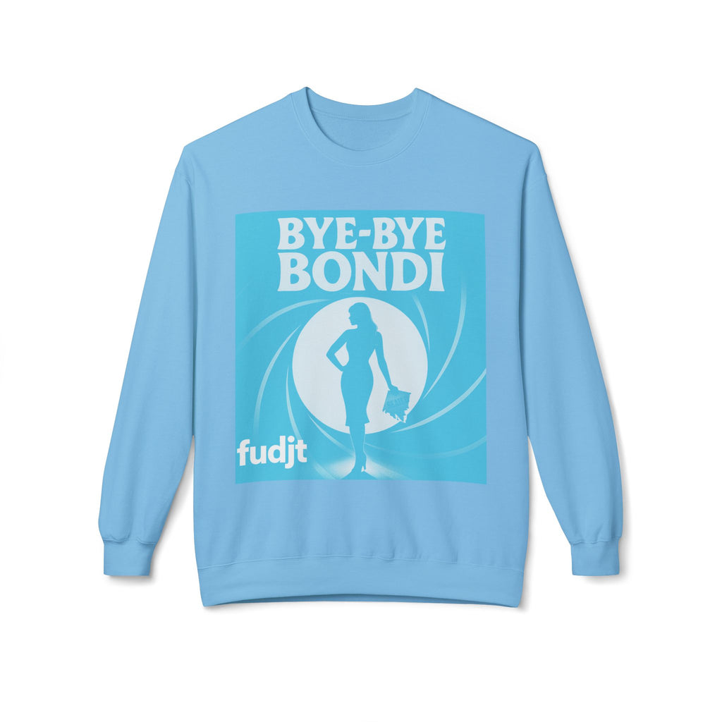 BYE-BYE BONDI | Blue Smoke Screen Retro fudjt Crewneck Sweatshirt | 14 Colors