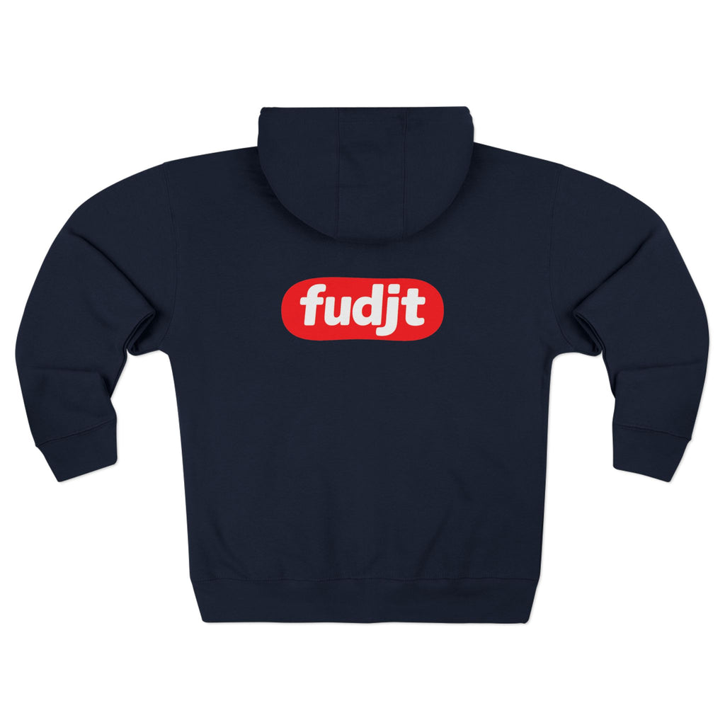 fudjt Anti-Supremacy Red Badge Zip Hoodie | Front & Back Graphic | 8 Colors