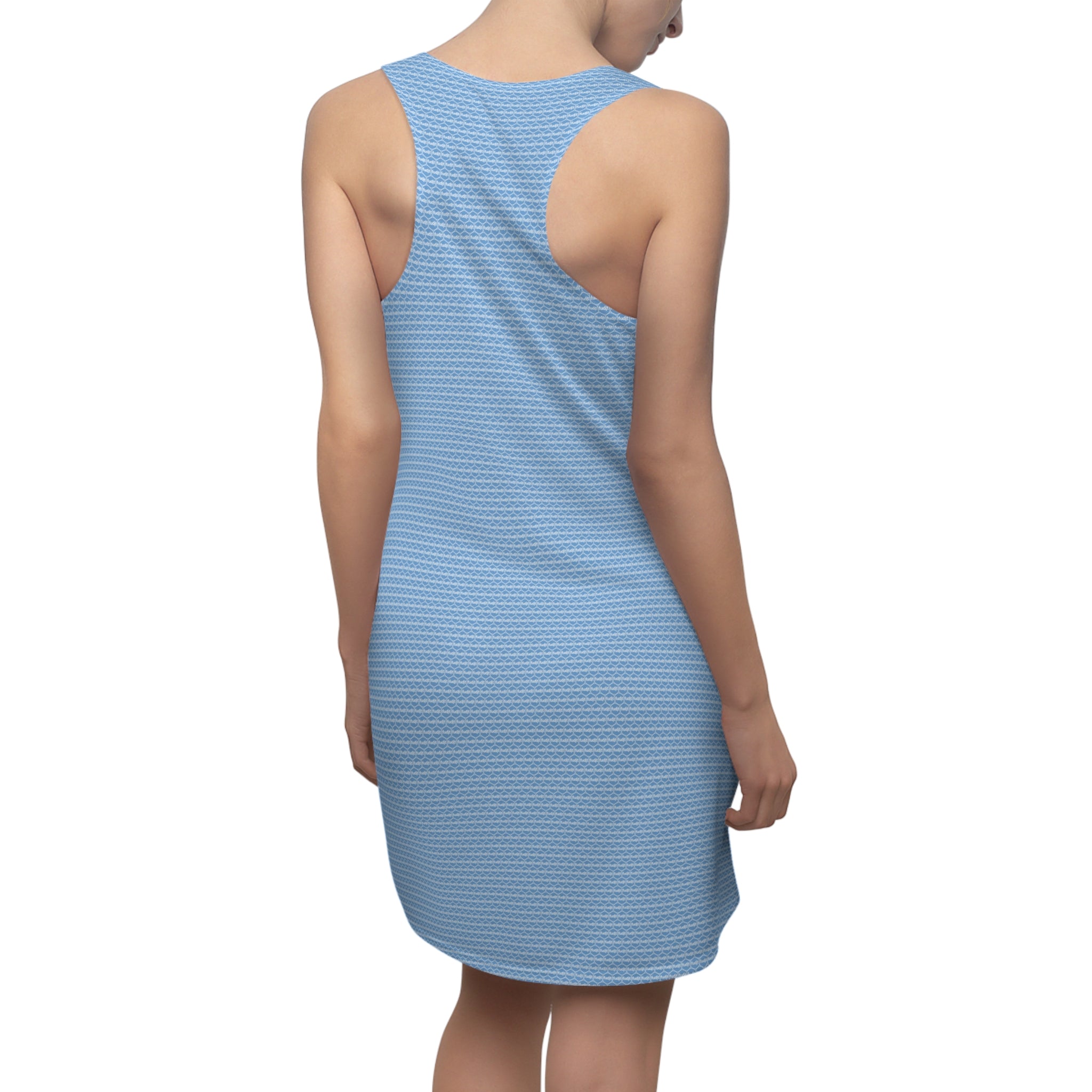 Light Blue fudjt Unbroken Chain .5 Chic Racerback Dress