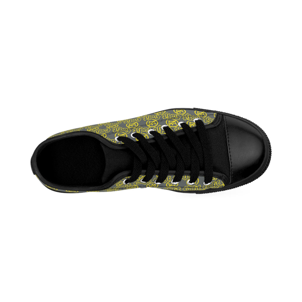 Dark Gray Golden fudjt No Kings Street Style Sneakers | Women & Girls All Over 1 Low Top