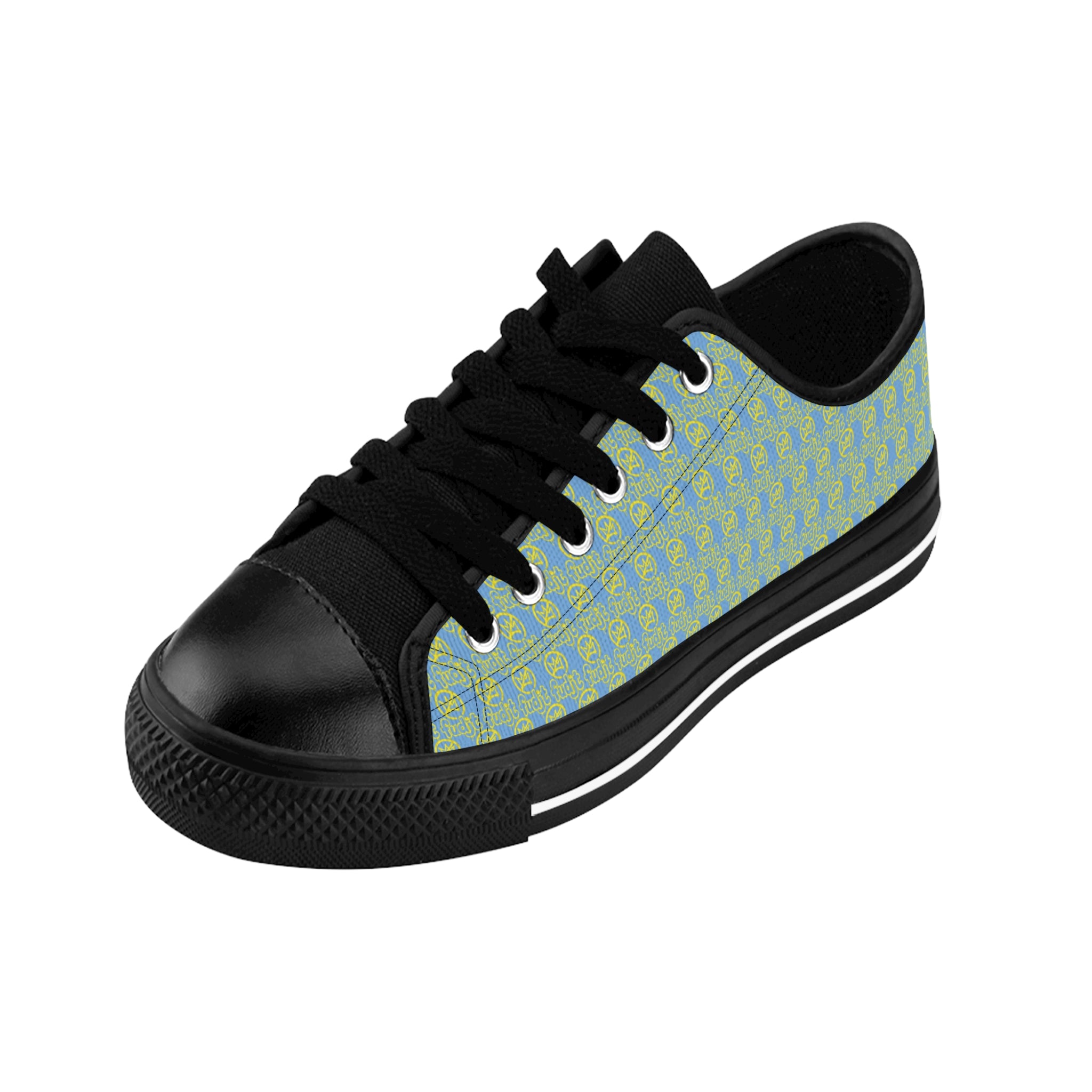 Light Blue Golden fudjt No Kings Street Style Sneakers | Men & Boys All Over .5 Low Top