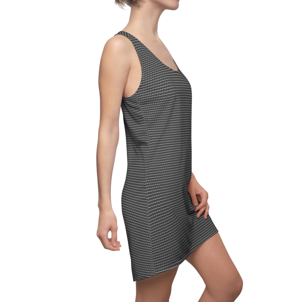 Black & White fudjt Unbroken Chain .5 Chic Racerback Dress - view 5