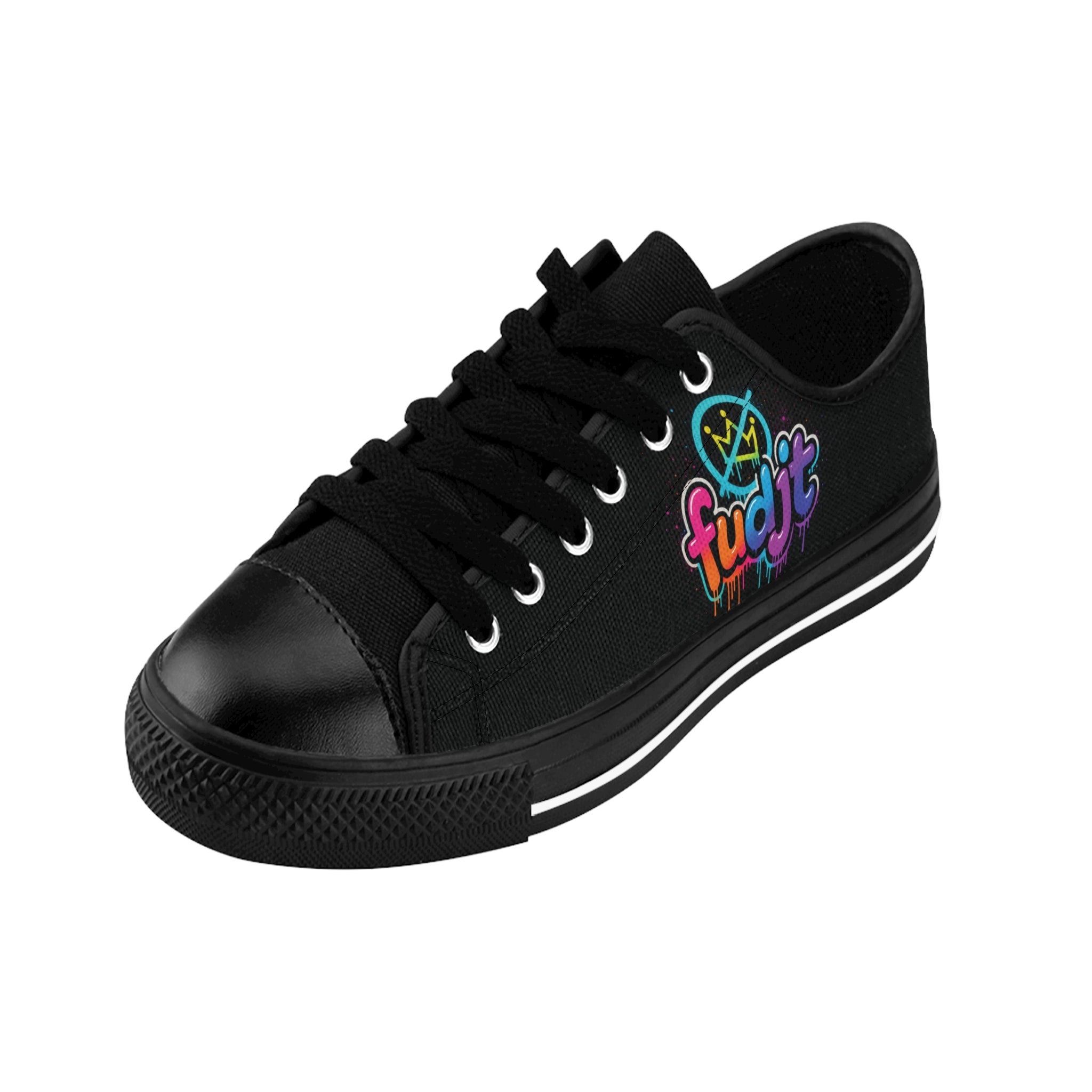 fudjt No Kings Clown Town Street Style Sneakers | Men & Boys Black Low Top