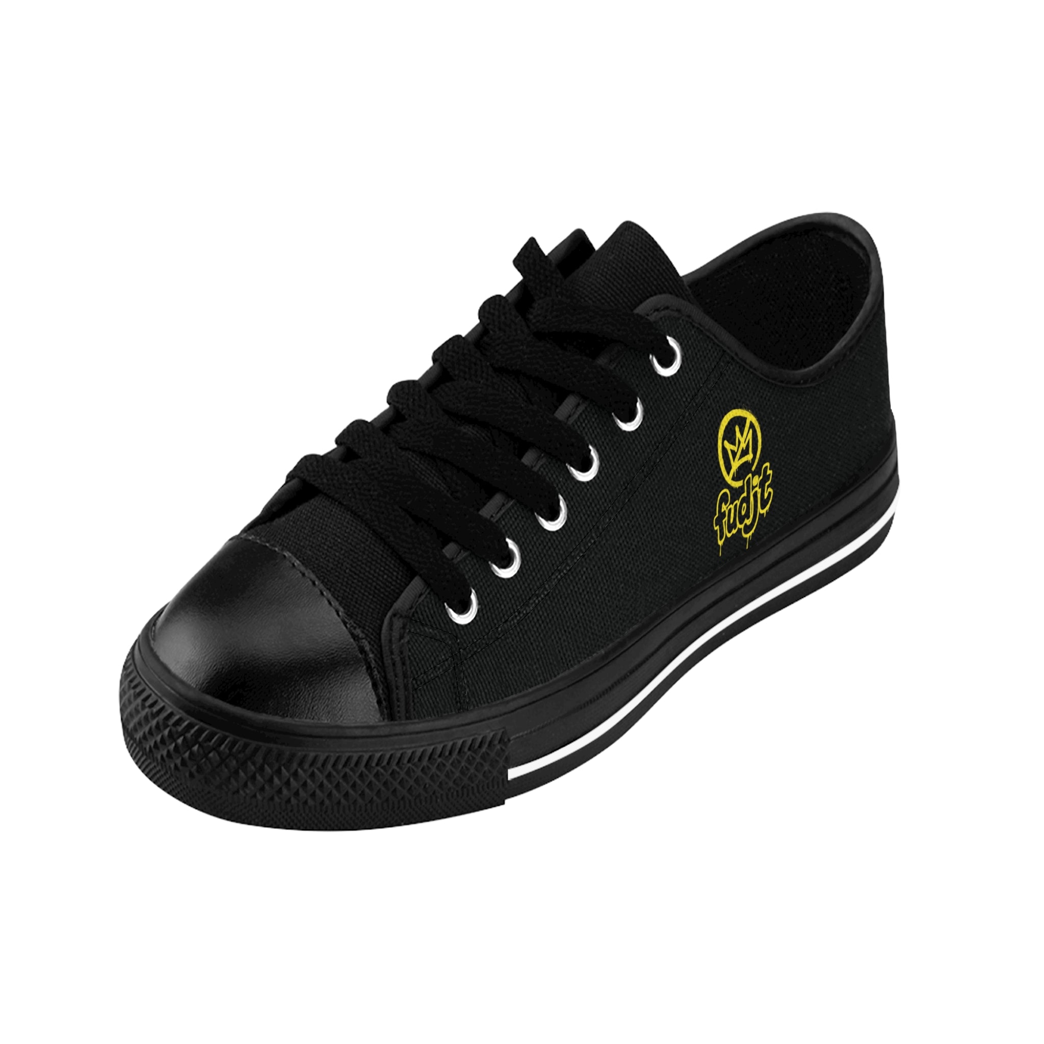Black Golden fudjt No Kings Street Style Sneakers | Men & Boys 1.5 Low Top
