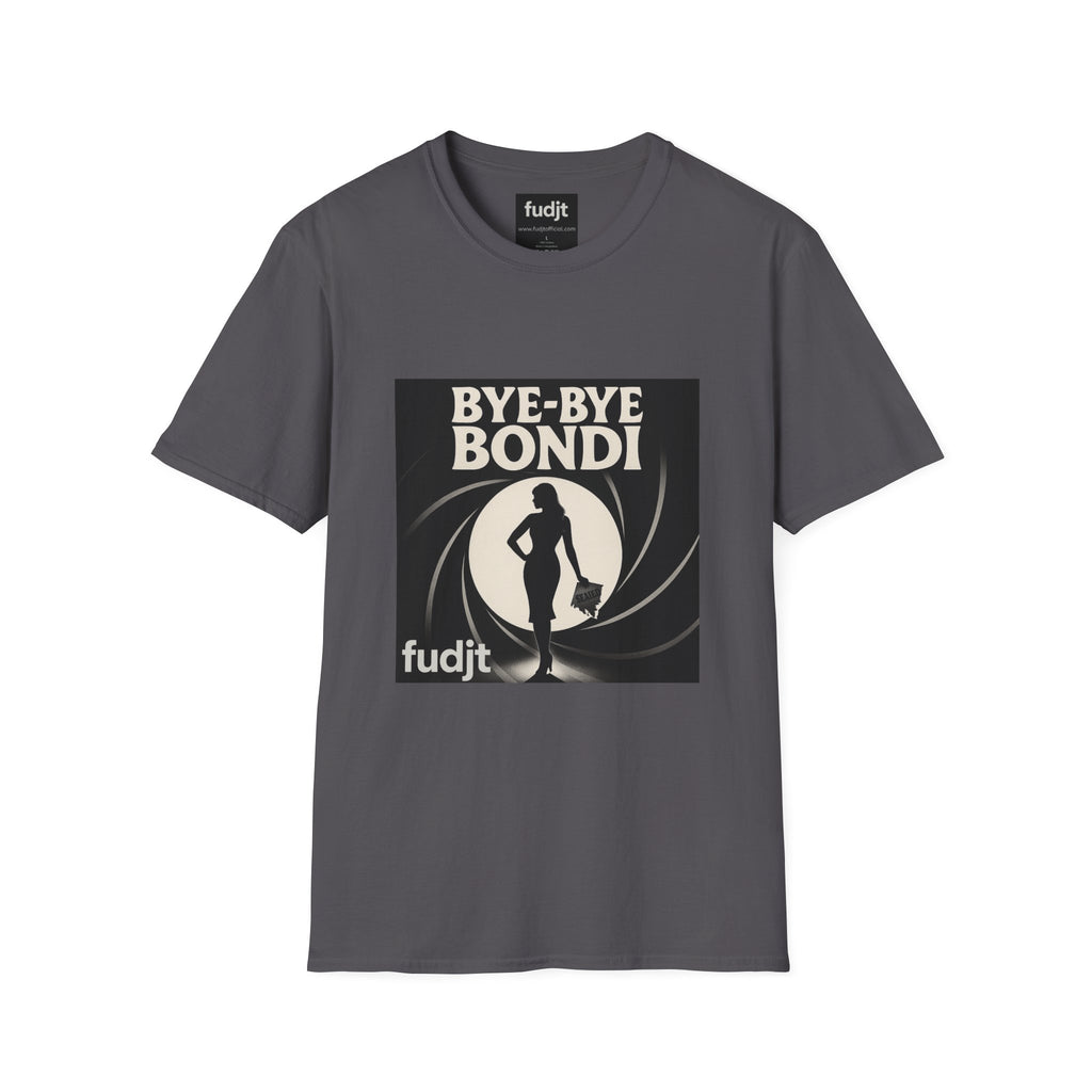 Bye-Bye Bondi | Black Smoke Screen Retro fudjt Tee | 15 Colors