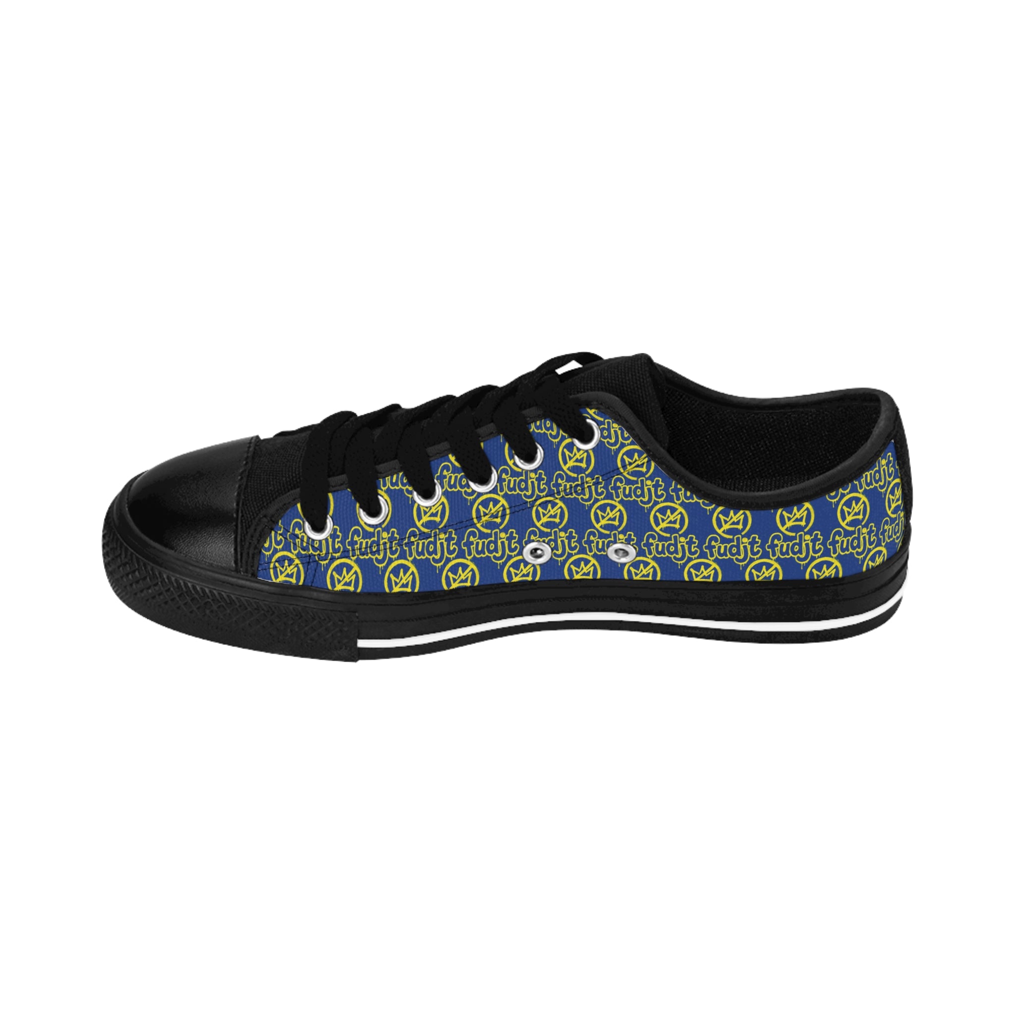 Dark Blue Golden fudjt No Kings Street Style Sneakers | Men & Boys All Over 1 Low Top