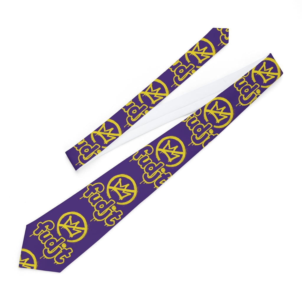 Purple BOLD Golden fudjt No Kings Necktie