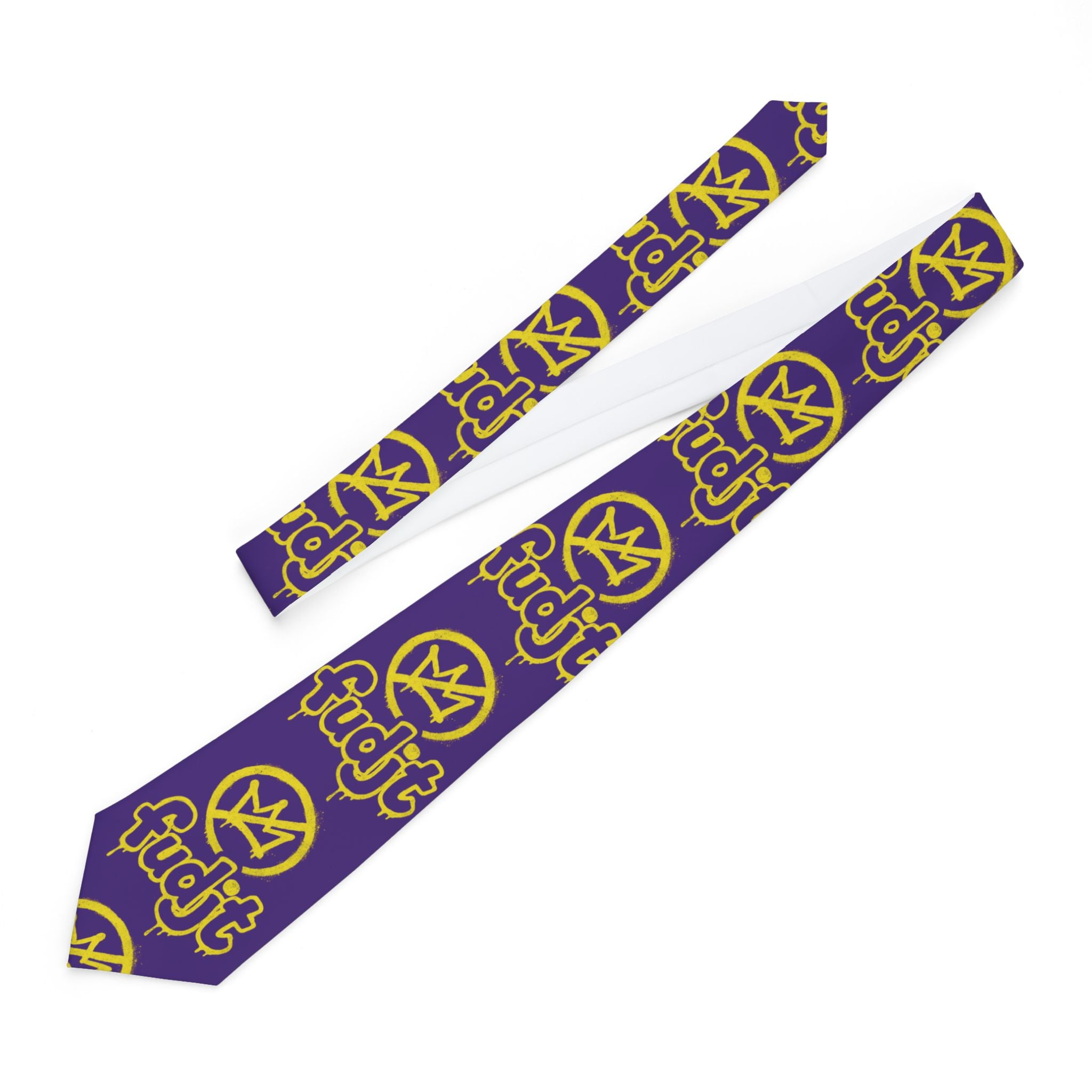 Purple BOLD Golden fudjt No Kings Necktie