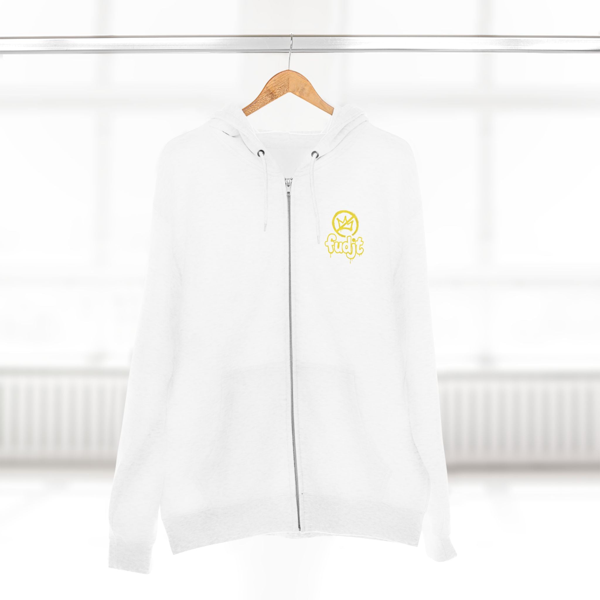 Zip Hoodie with Golden fudjt No Kings | Front & Back Graphic | 9 Colors